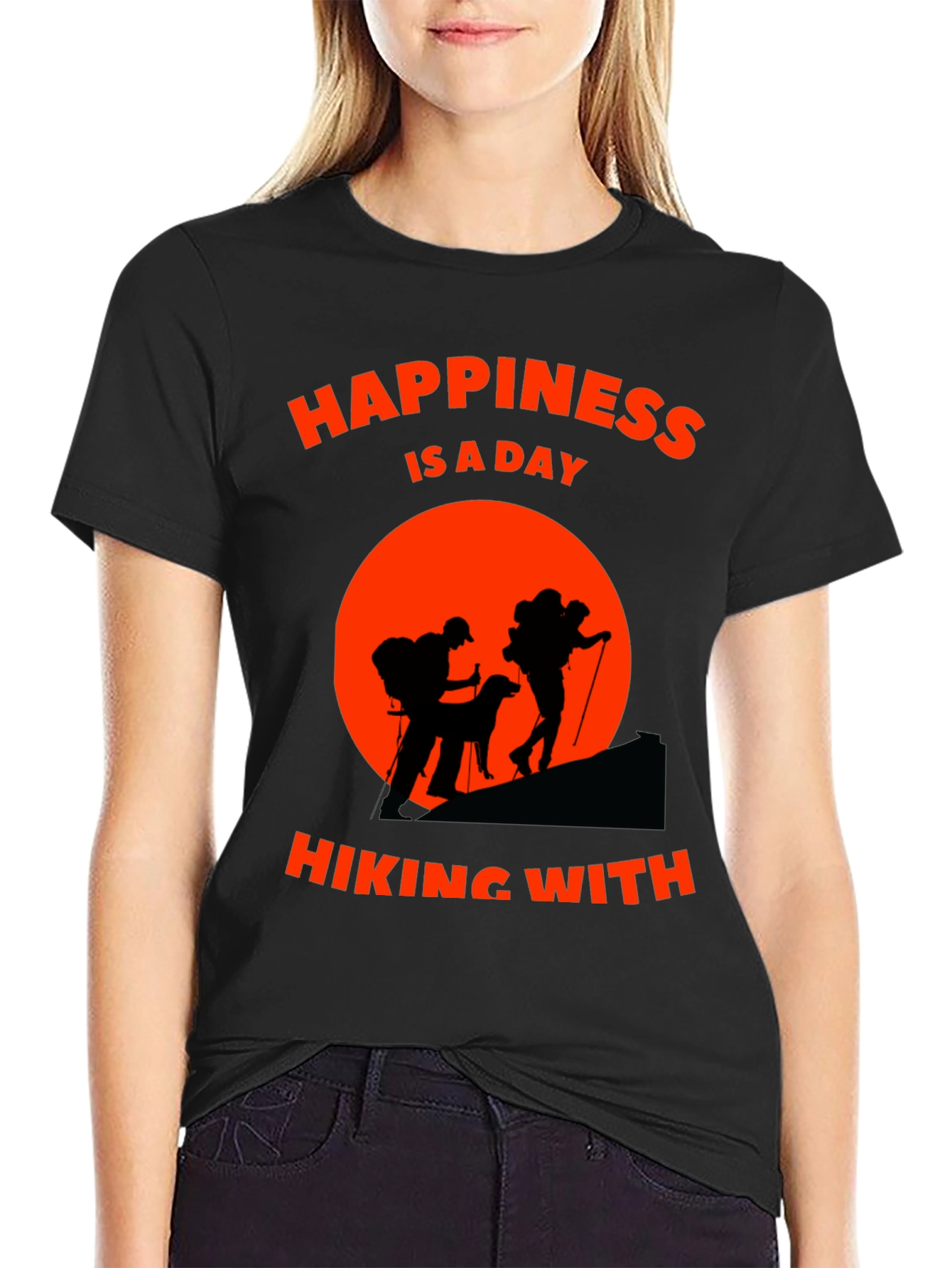 Hiking Adventure T-Shirt - Happiness is a Day Hiking