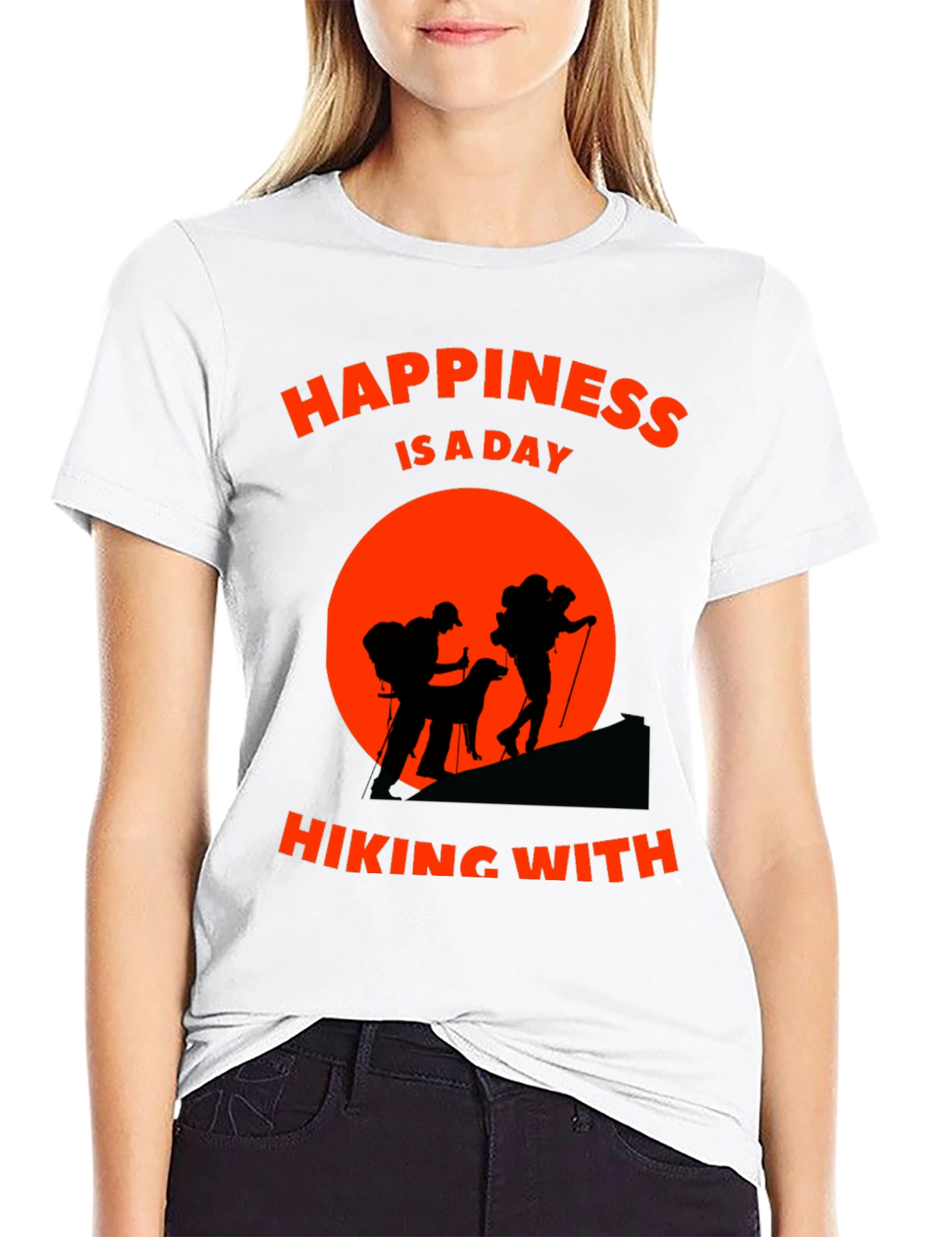 Hiking Adventure T-Shirt - Happiness is a Day Hiking