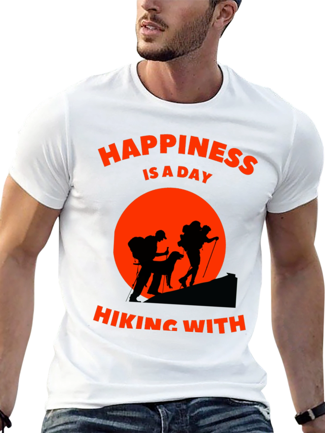 Hiking Adventure T-Shirt - Happiness is a Day Hiking
