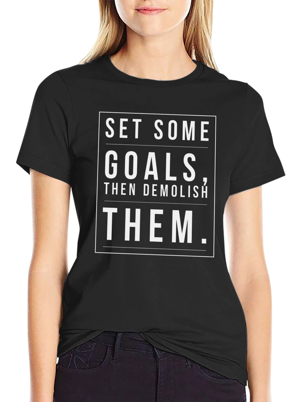 Goal Getter Black Graphic T-Shirt
