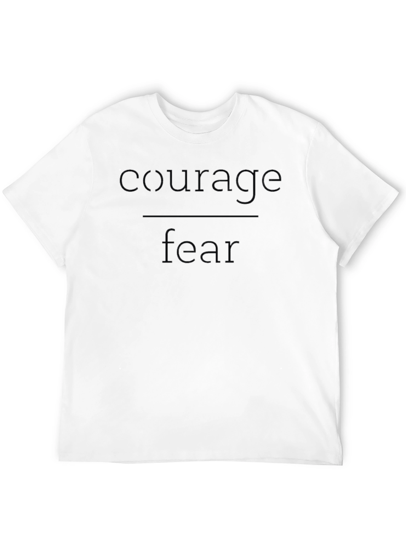 Courage Over Fear Black Graphic T-Shirt
