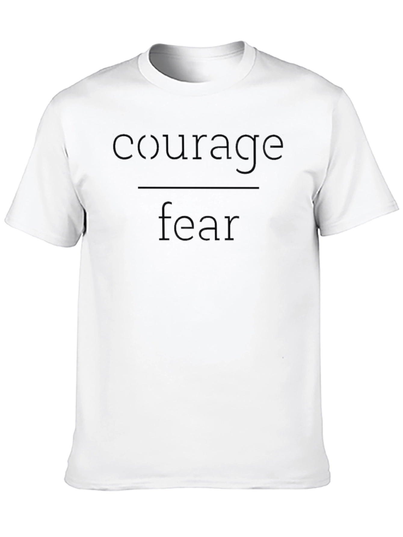 Courage Over Fear Black Graphic T-Shirt