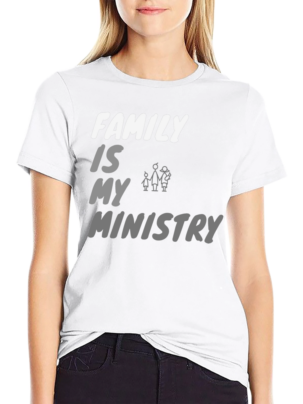 Family Is My Ministry T-Shirt - Black Crew Neck