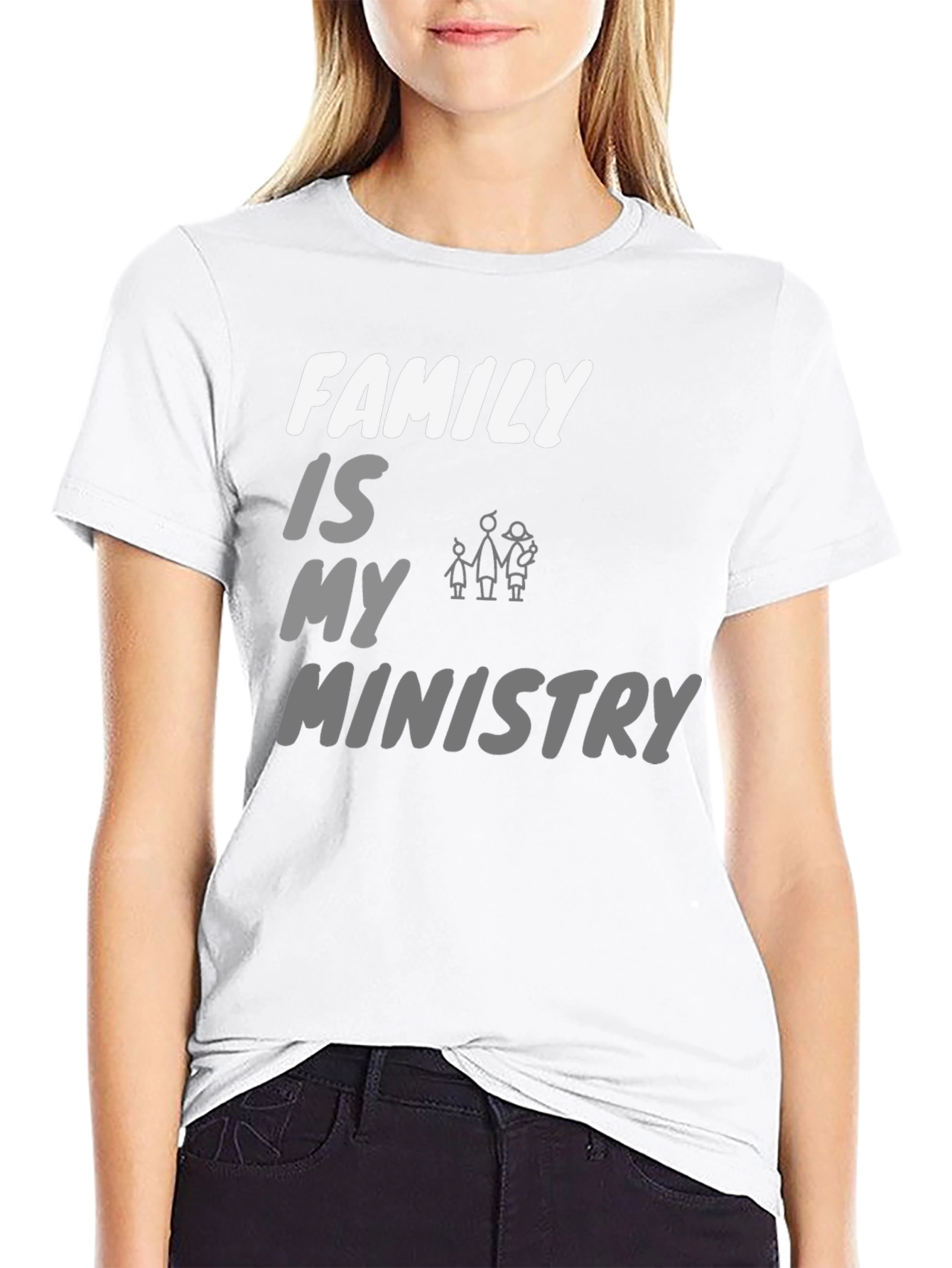 Family Is My Ministry T-Shirt - Black Crew Neck