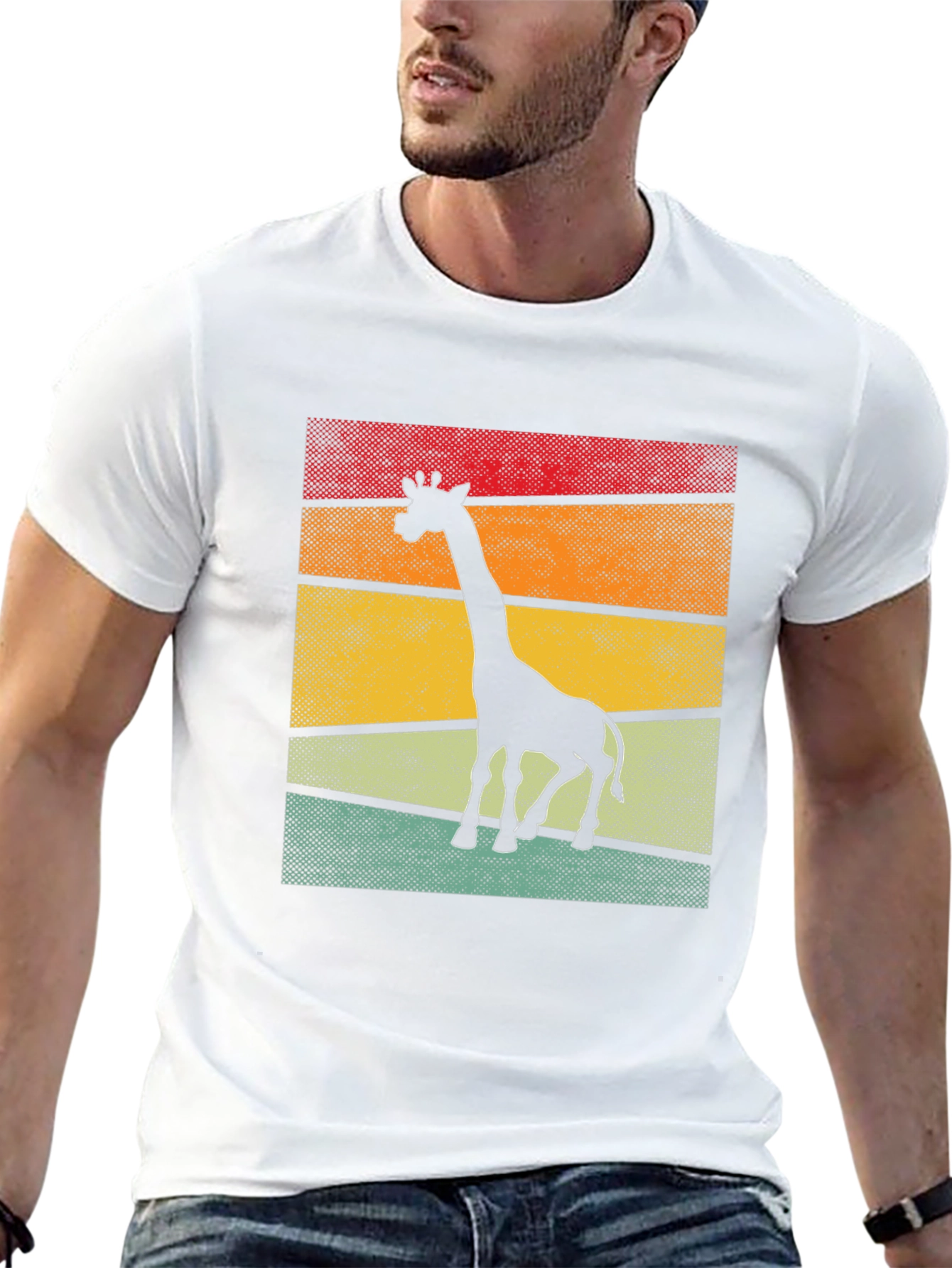Retro Giraffe Silhouette T-Shirt