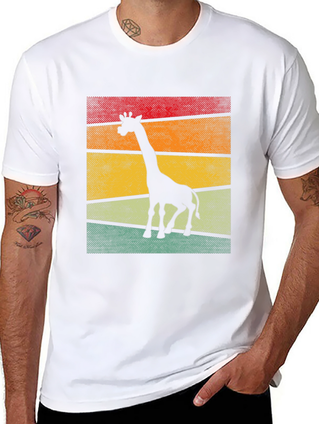 Retro Giraffe Silhouette T-Shirt