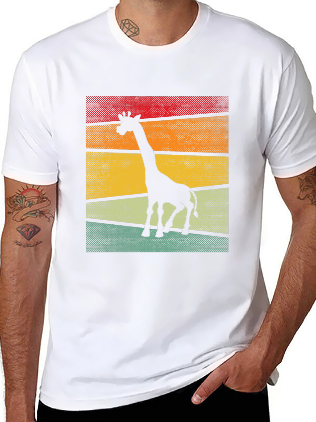 Retro Giraffe Silhouette T-Shirt