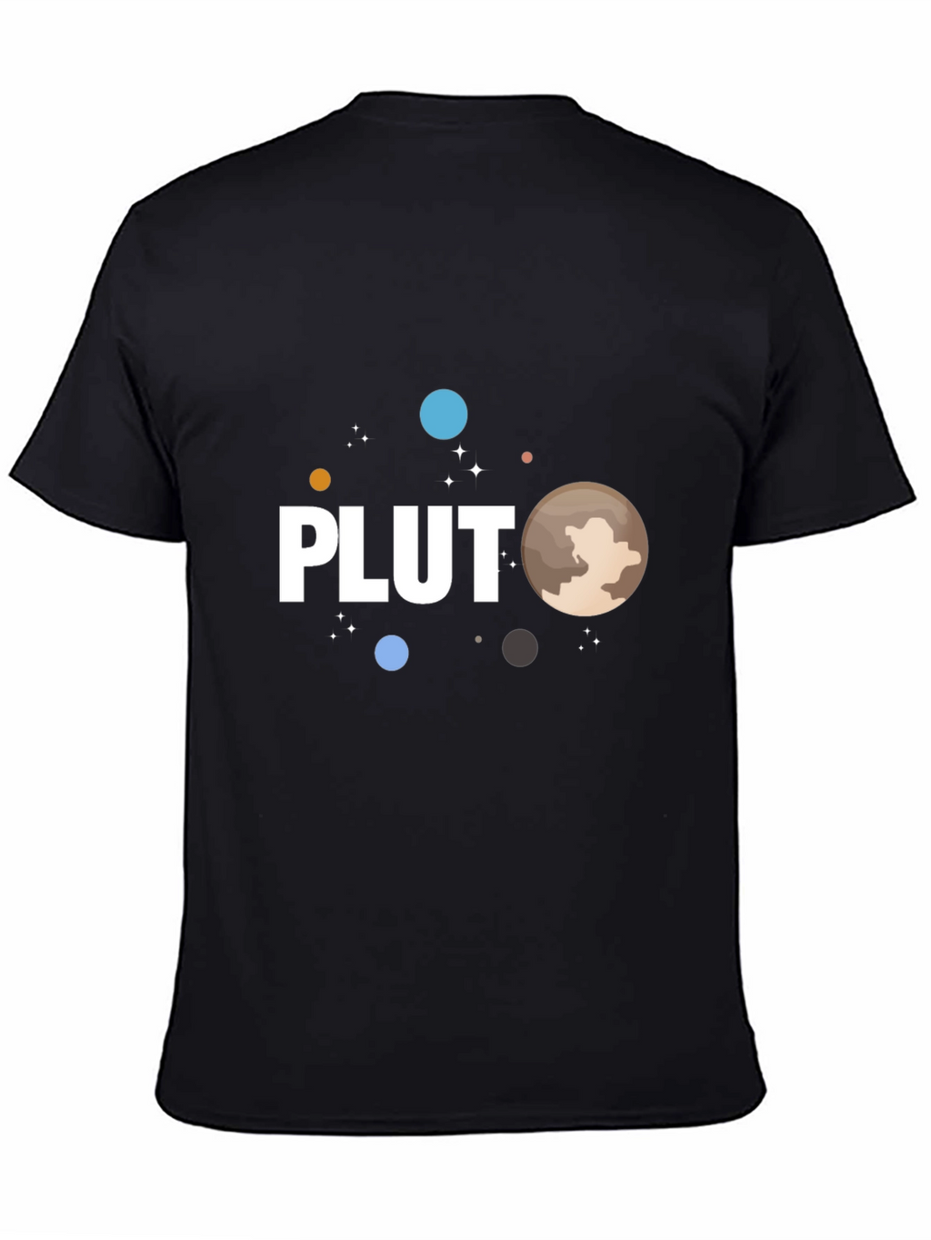 Pluto Graphic T-Shirt Black Crew Neck Tee