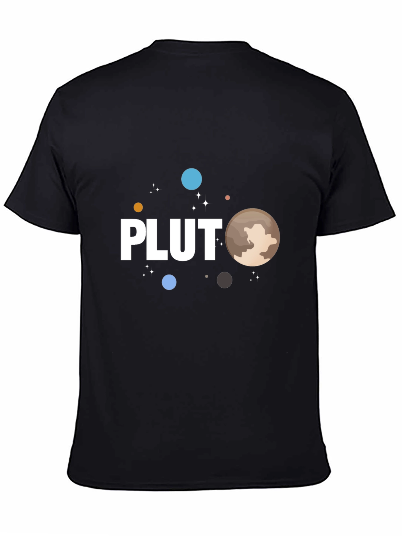 Pluto Graphic T-Shirt Black Crew Neck Tee