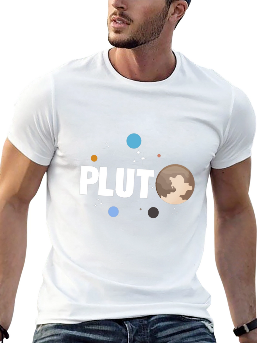 Pluto Graphic T-Shirt Black Crew Neck Tee