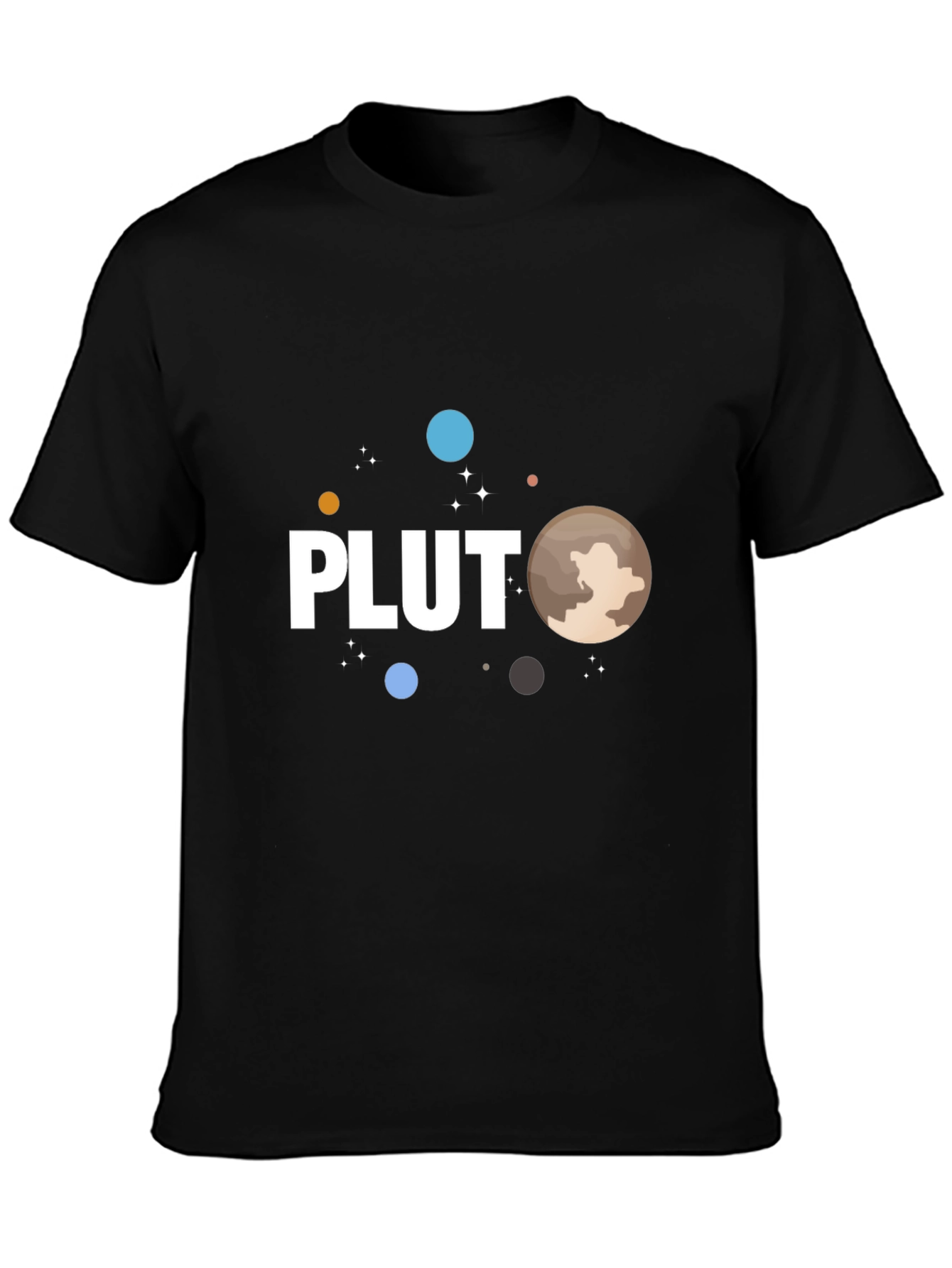 Pluto Graphic T-Shirt Black Crew Neck Tee