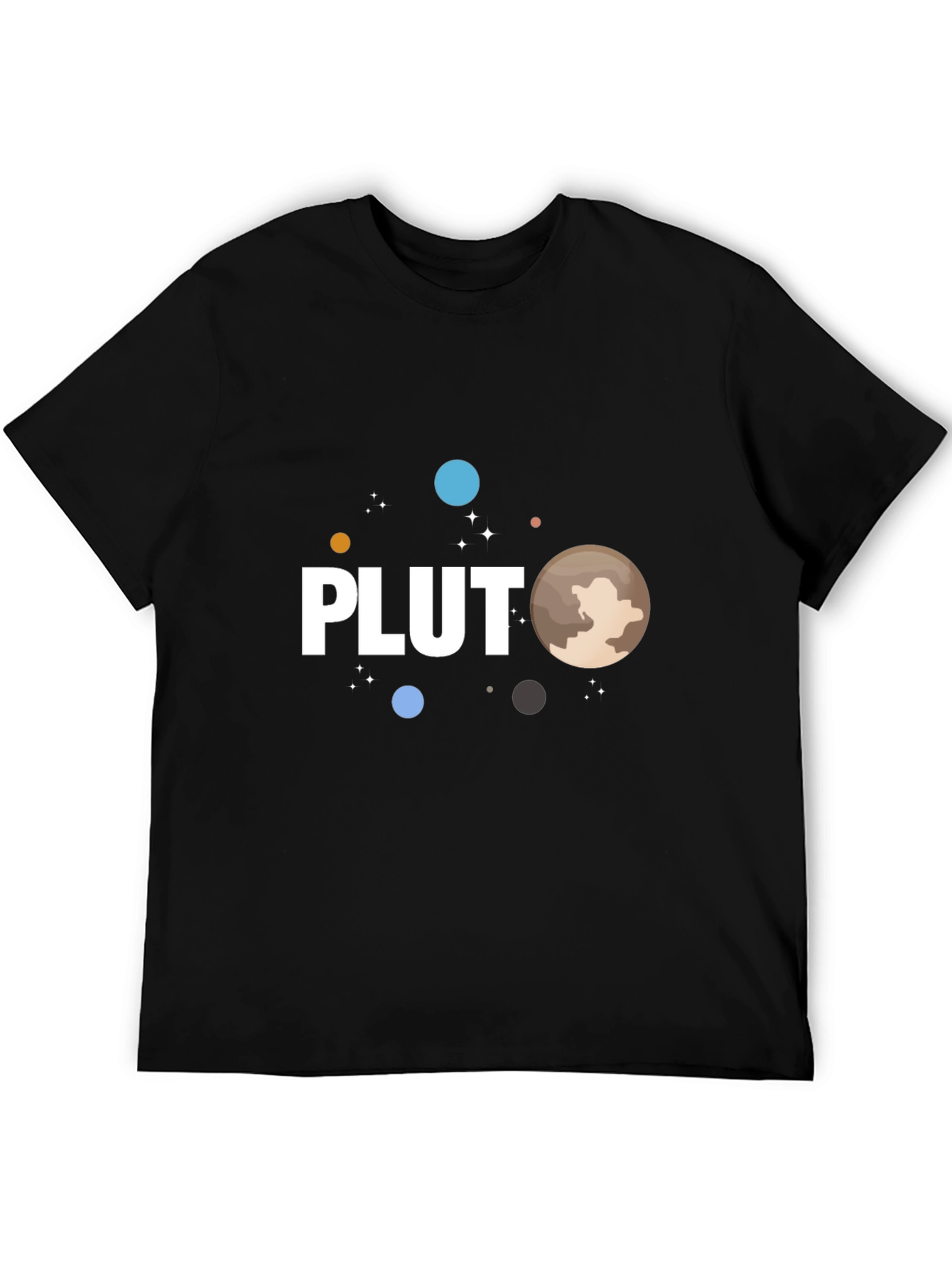 Pluto Graphic T-Shirt Black Crew Neck Tee
