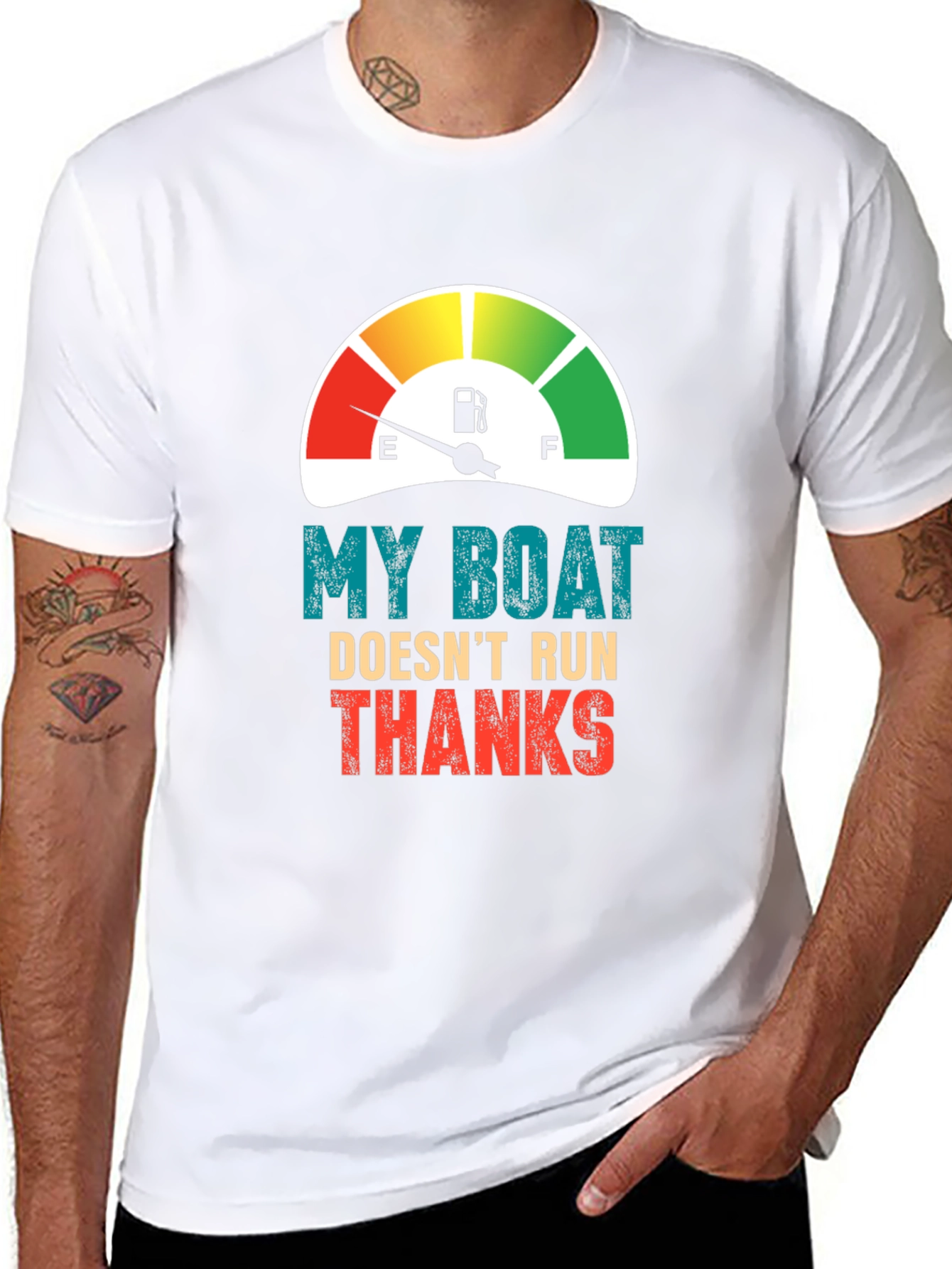 Funny Boat T-Shirt - My Boat Doesnt Run Thanks