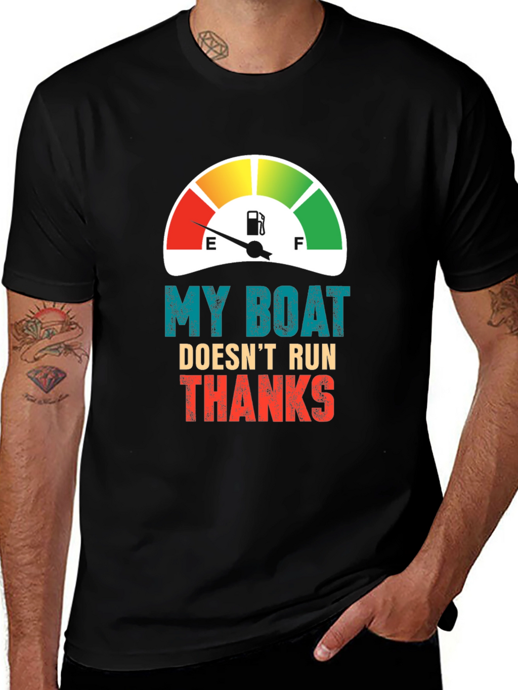 Funny Boat T-Shirt - My Boat Doesnt Run Thanks