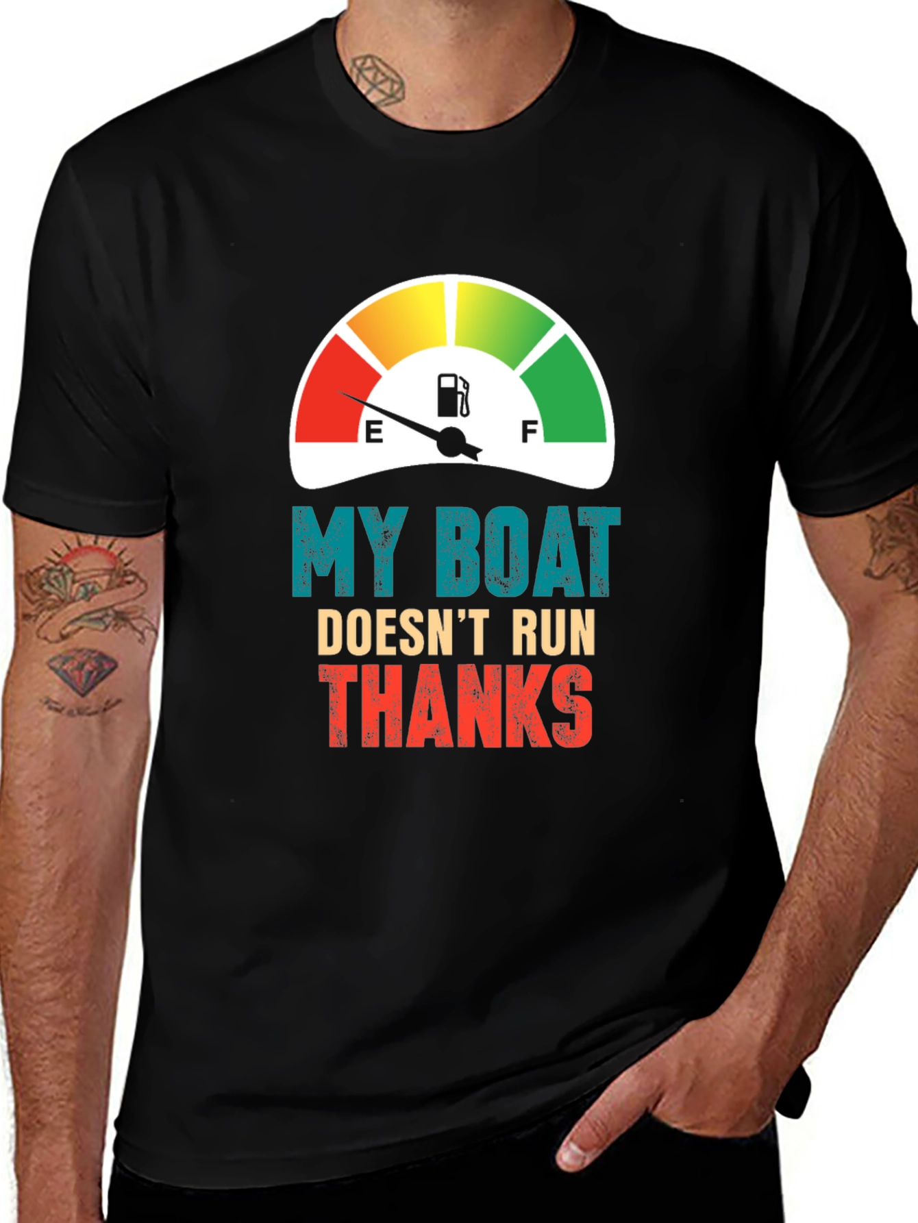 Funny Boat T-Shirt - My Boat Doesnt Run Thanks