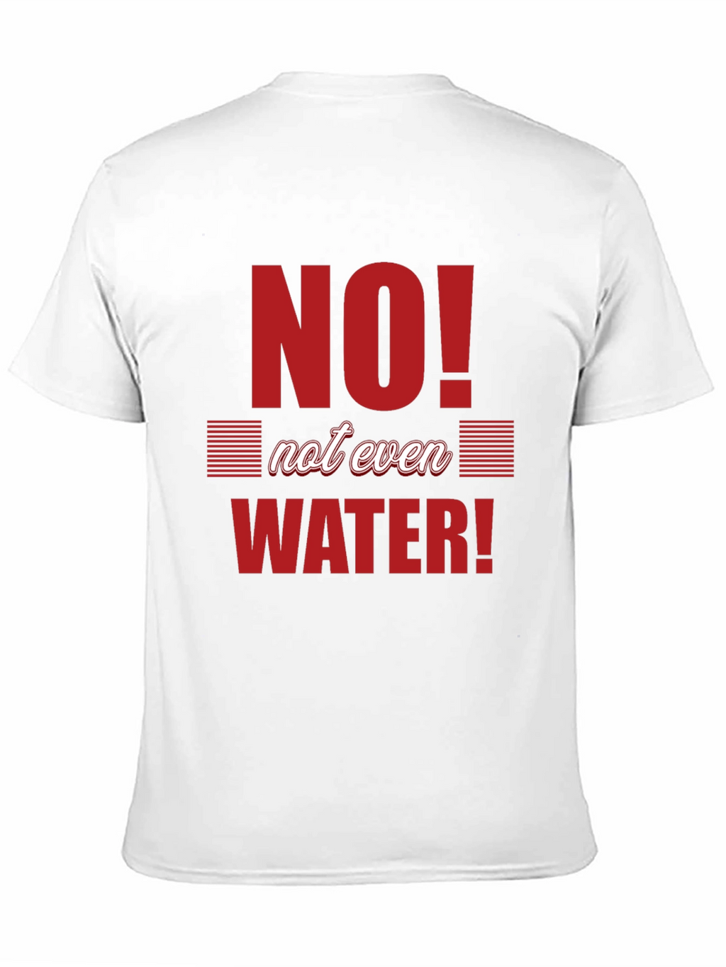 No Water T-Shirt - Black Crew Neck Graphic Tee