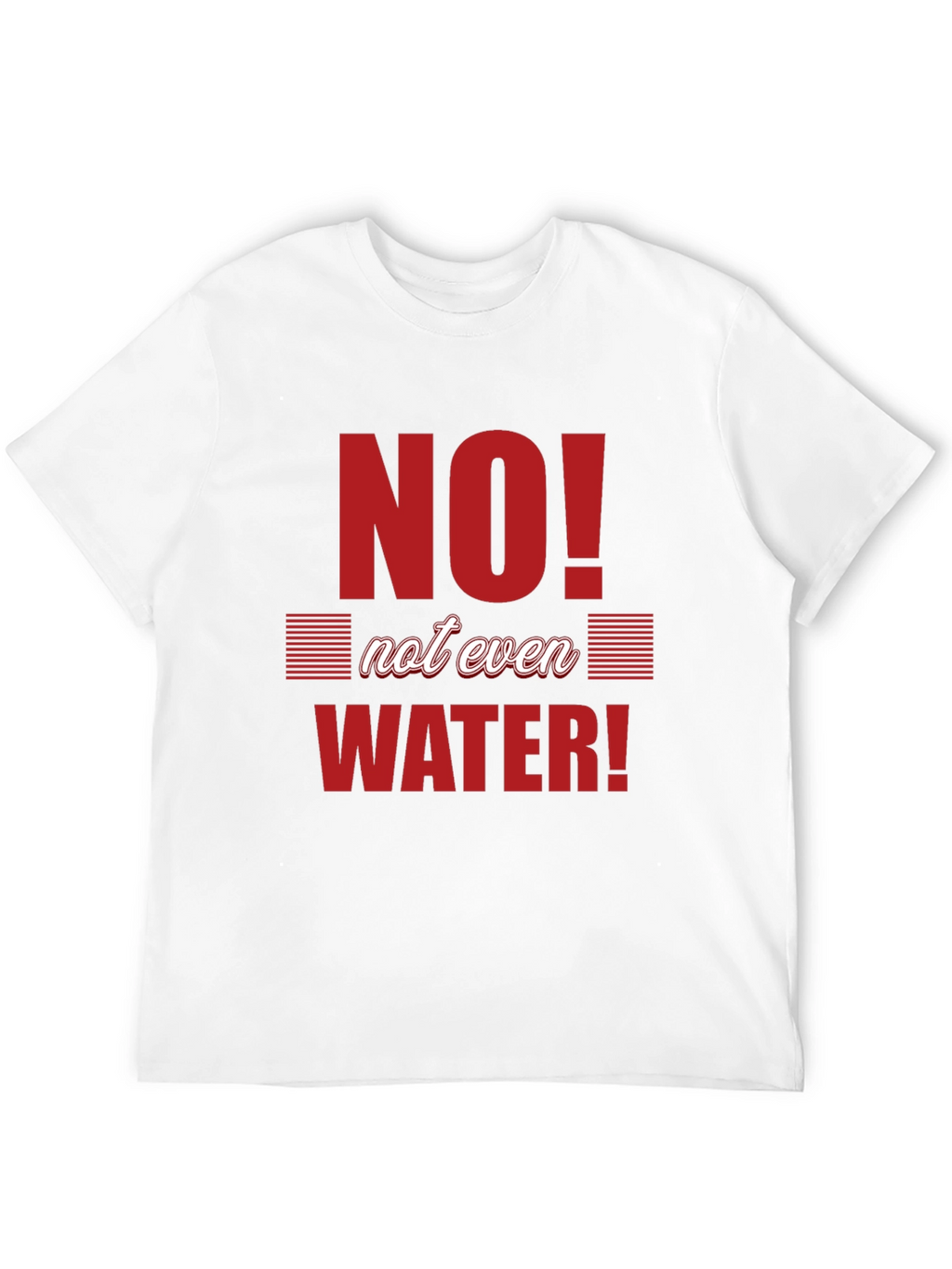 No Water T-Shirt - Black Crew Neck Graphic Tee