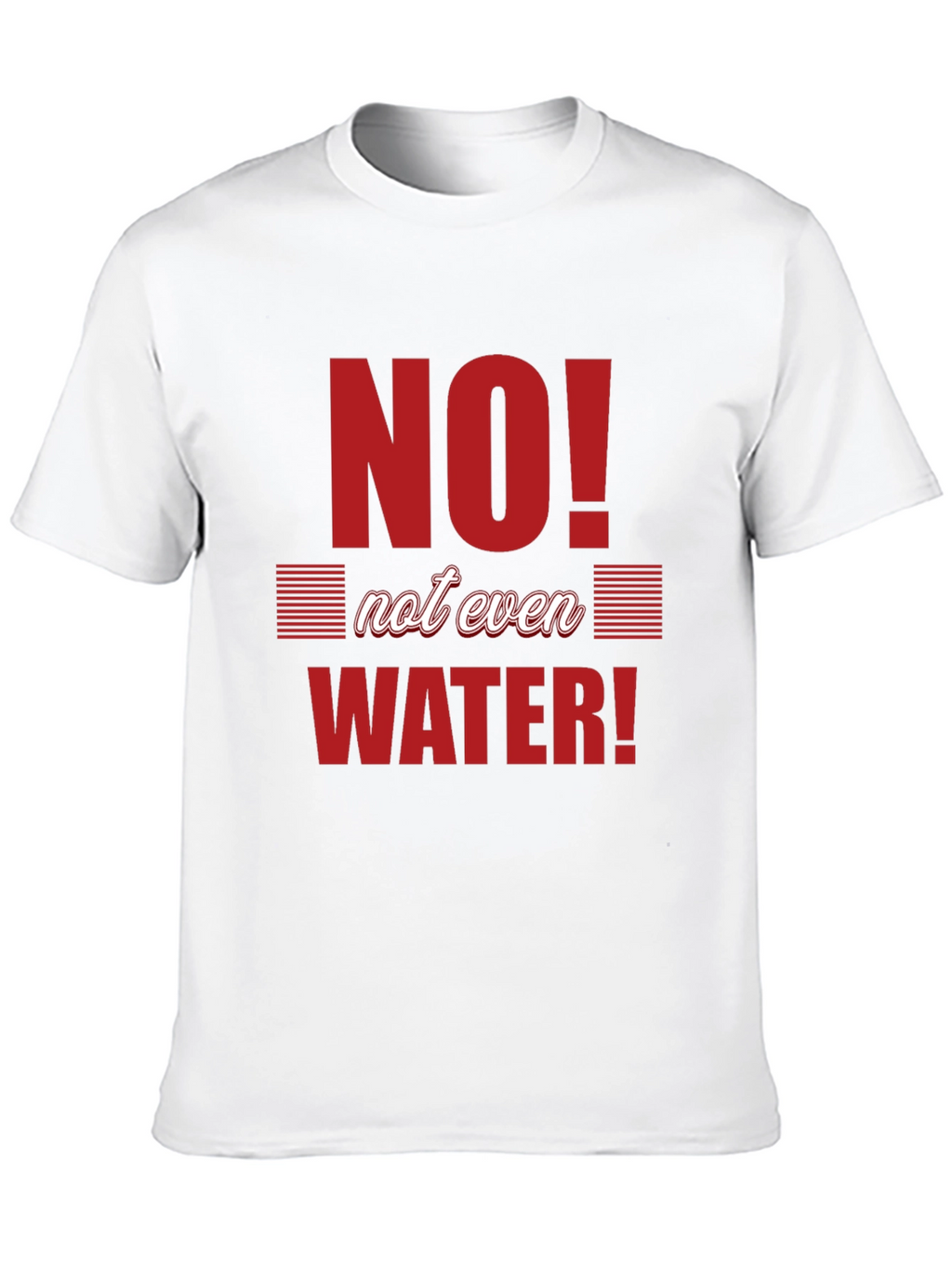 No Water T-Shirt - Black Crew Neck Graphic Tee