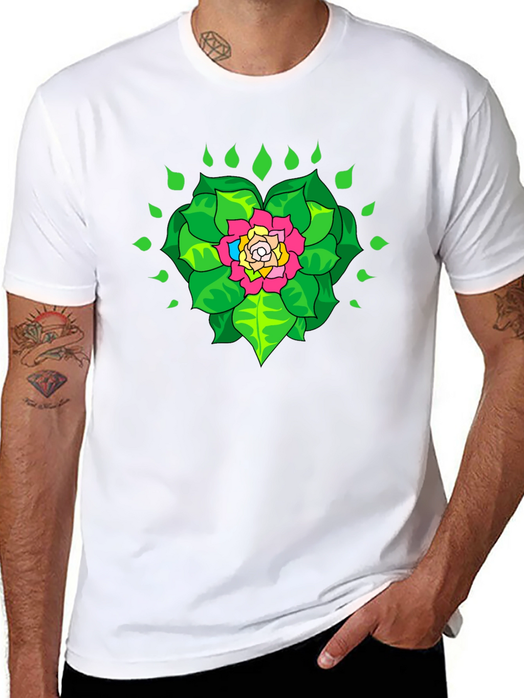 Floral Mandala Graphic Black T-Shirt