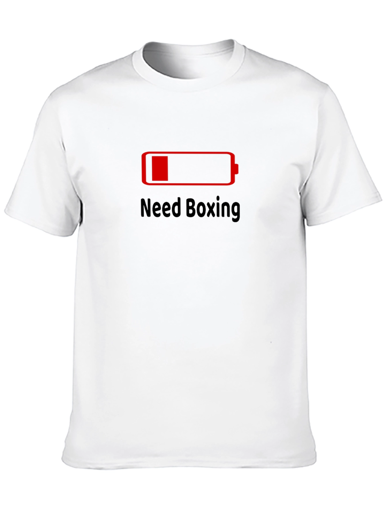Need Boxing Low Battery Black T-Shirt