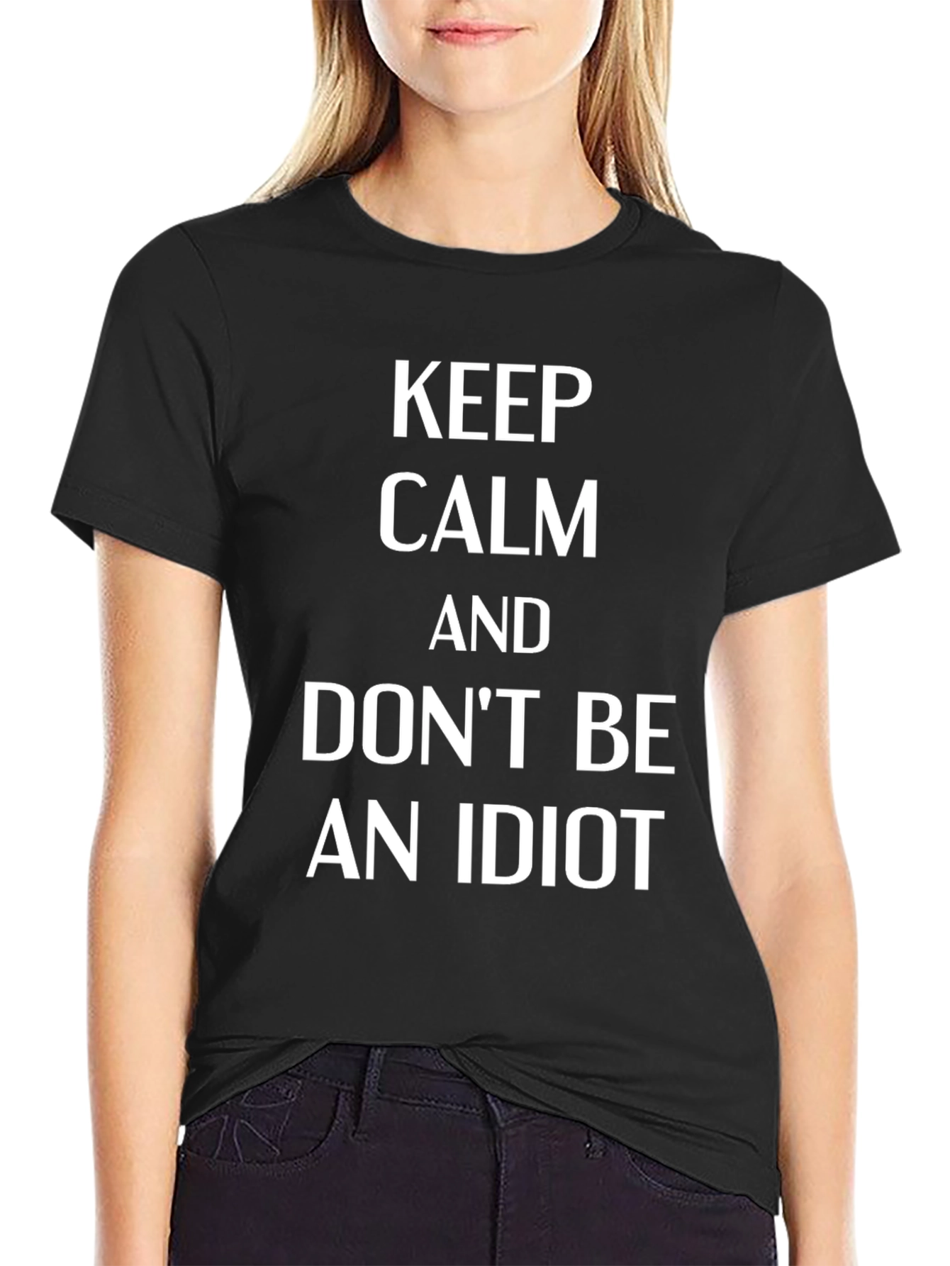 Keep Calm Slogan Graphic Tee