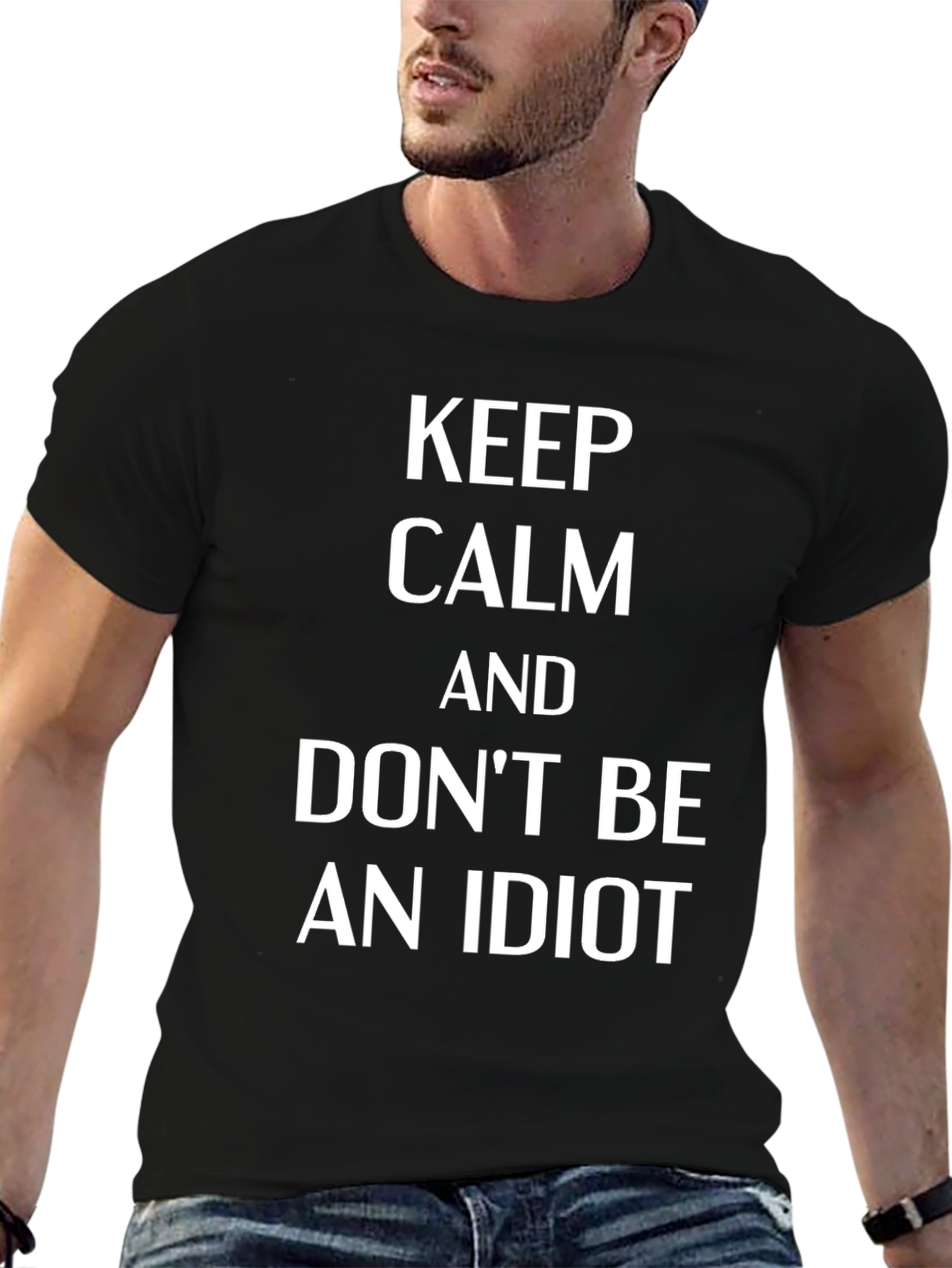 Keep Calm Slogan Graphic Tee