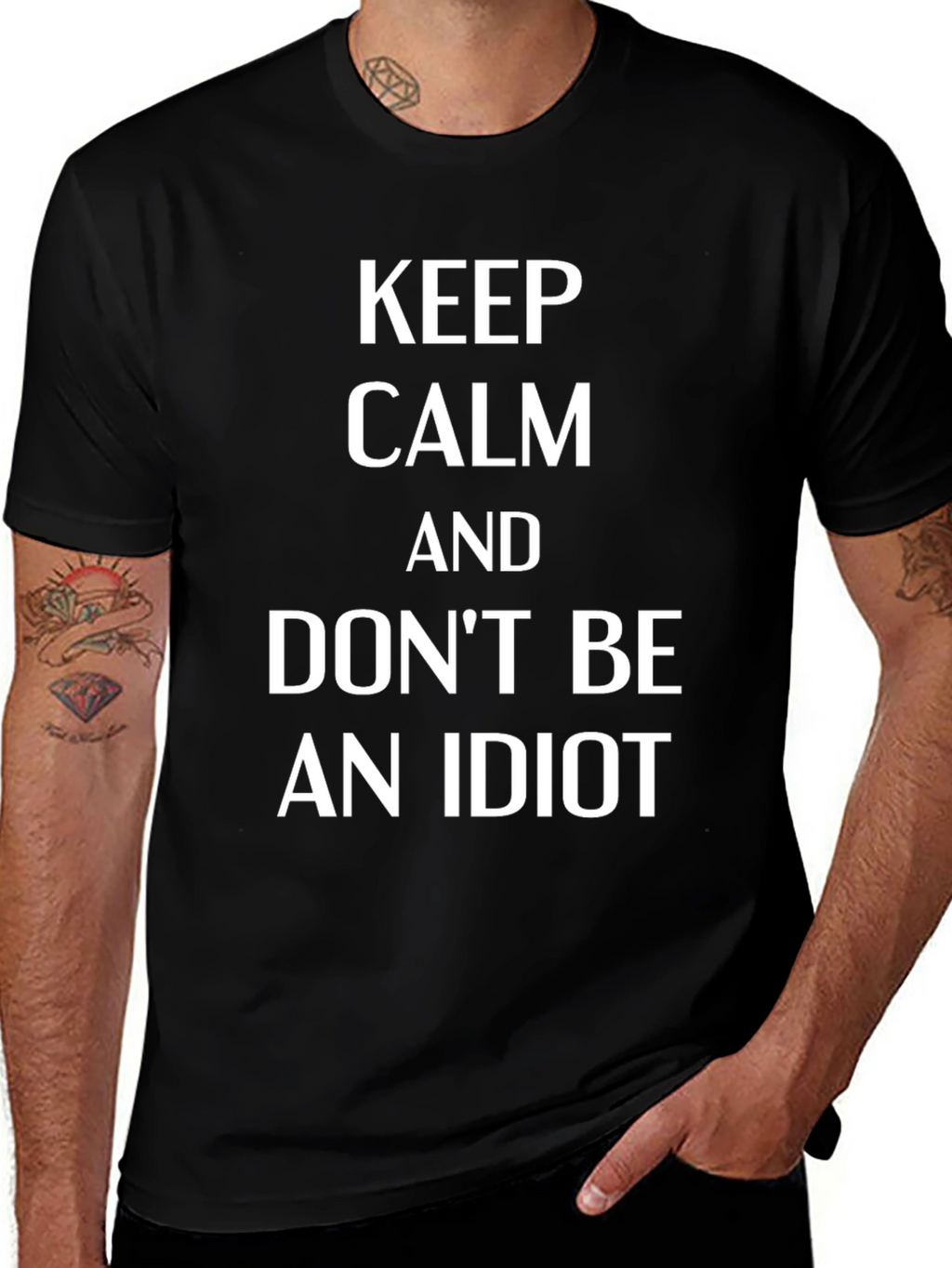 Keep Calm Slogan Graphic Tee