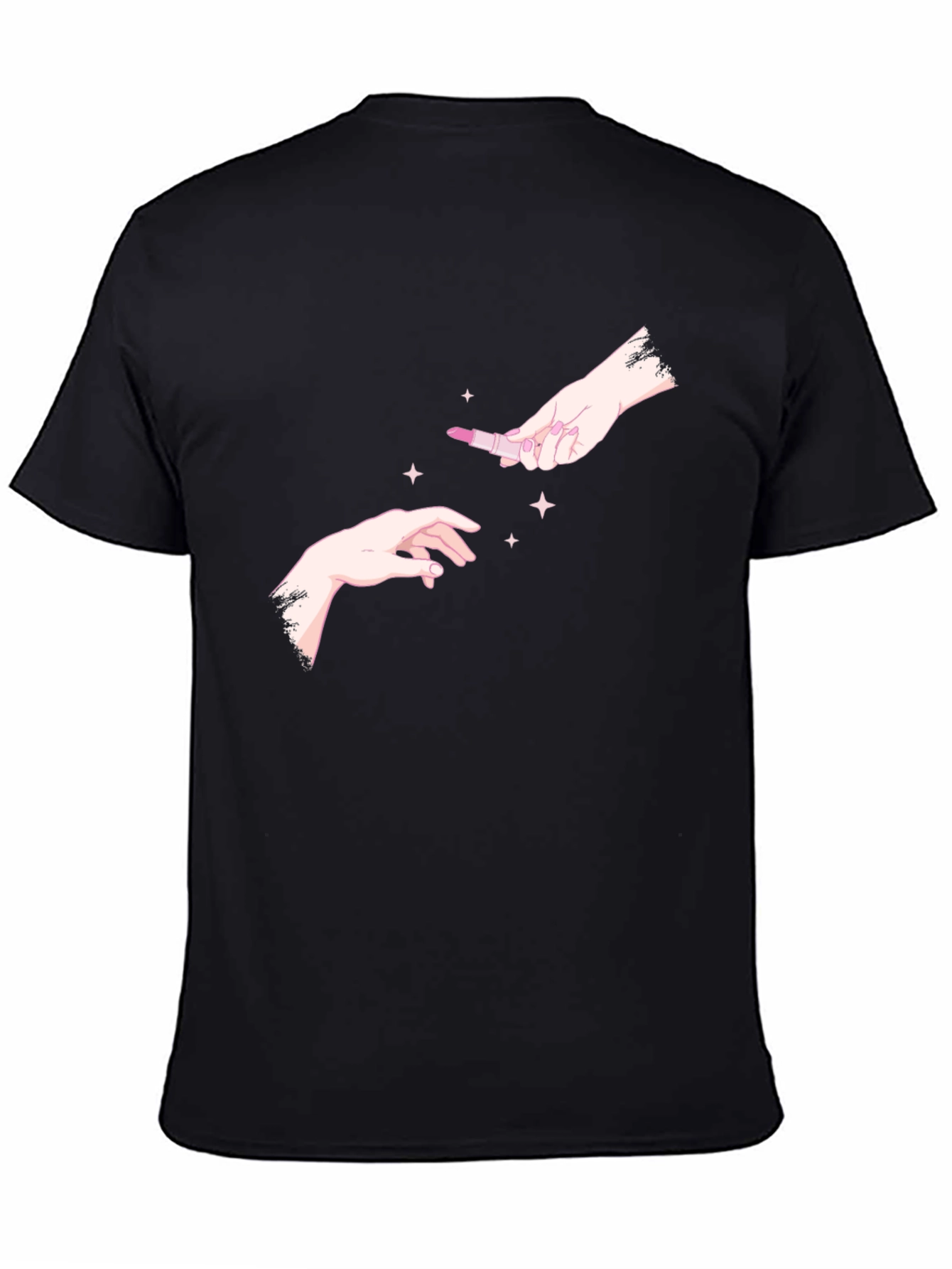 Hands & Lipstick Black T-Shirt