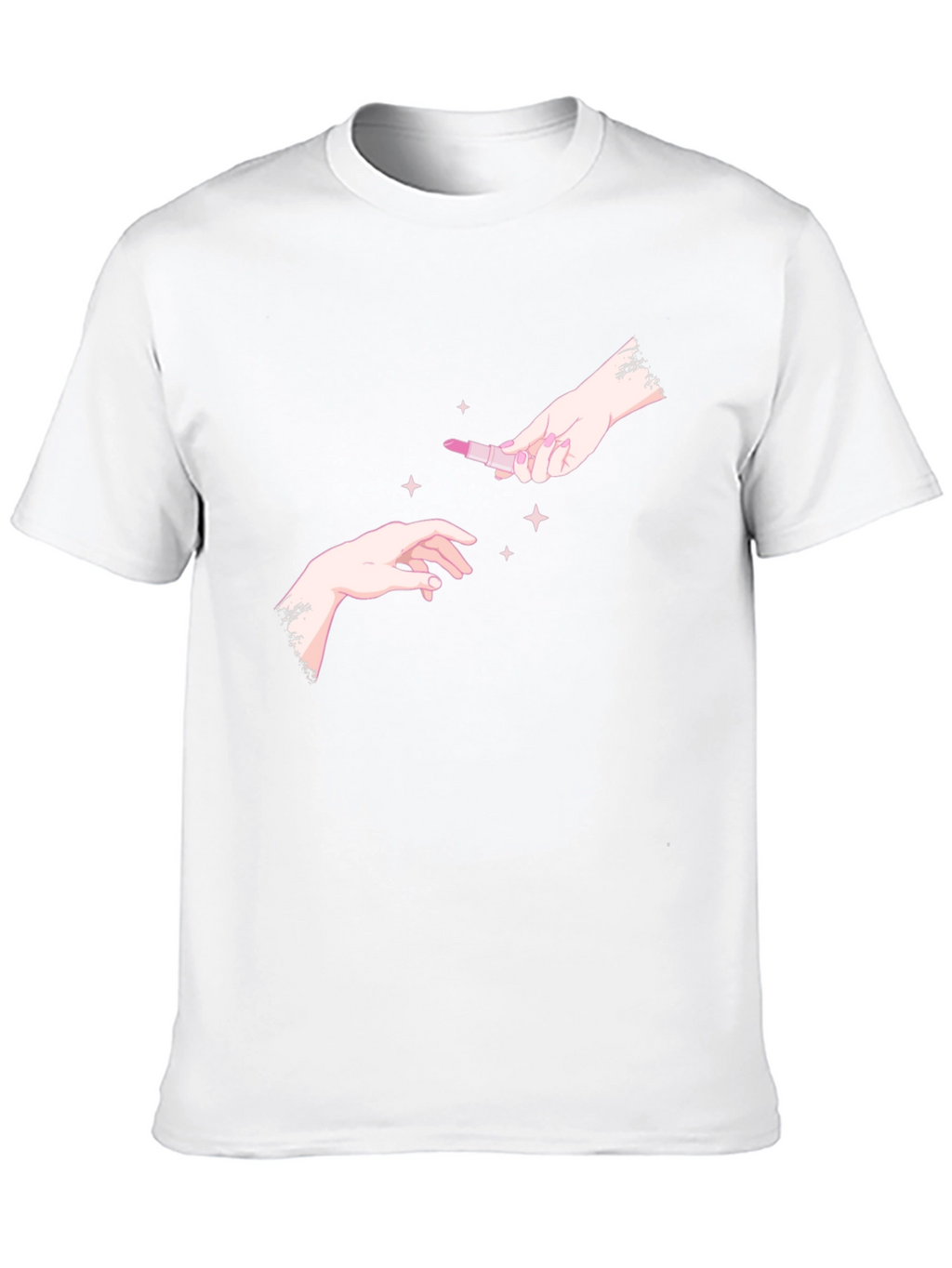 Hands & Lipstick Black T-Shirt