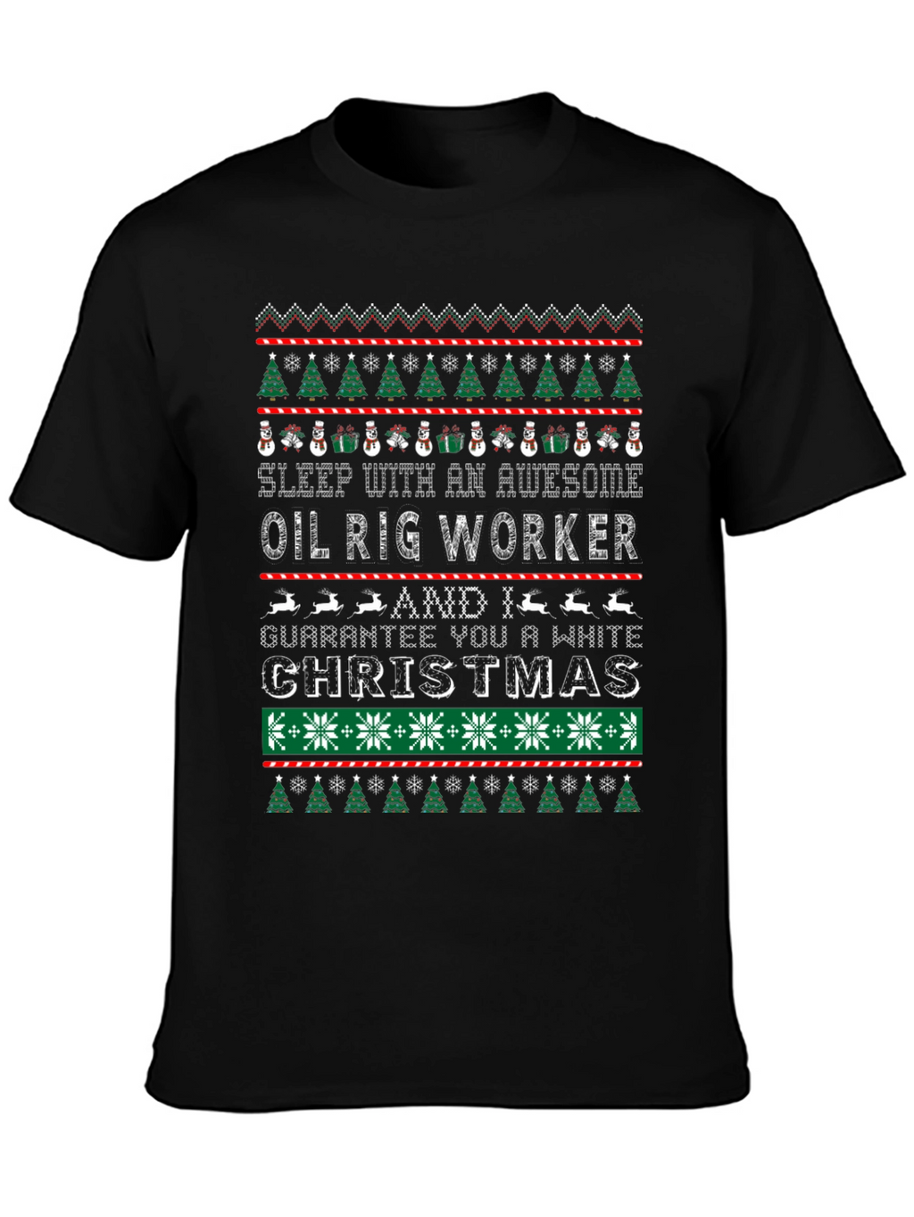 Awesome Oil Rig Worker Christmas T-Shirt
