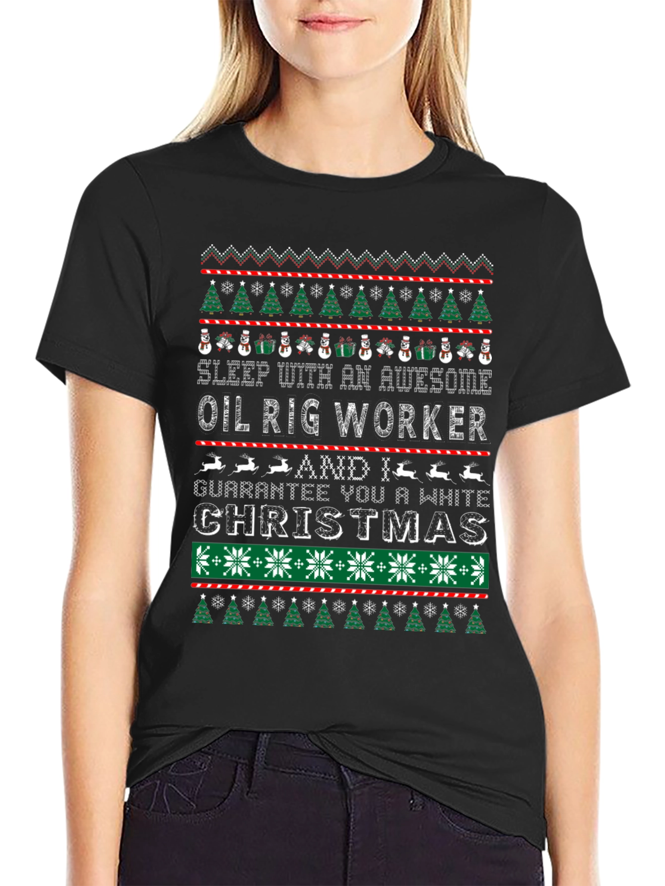Awesome Oil Rig Worker Christmas T-Shirt
