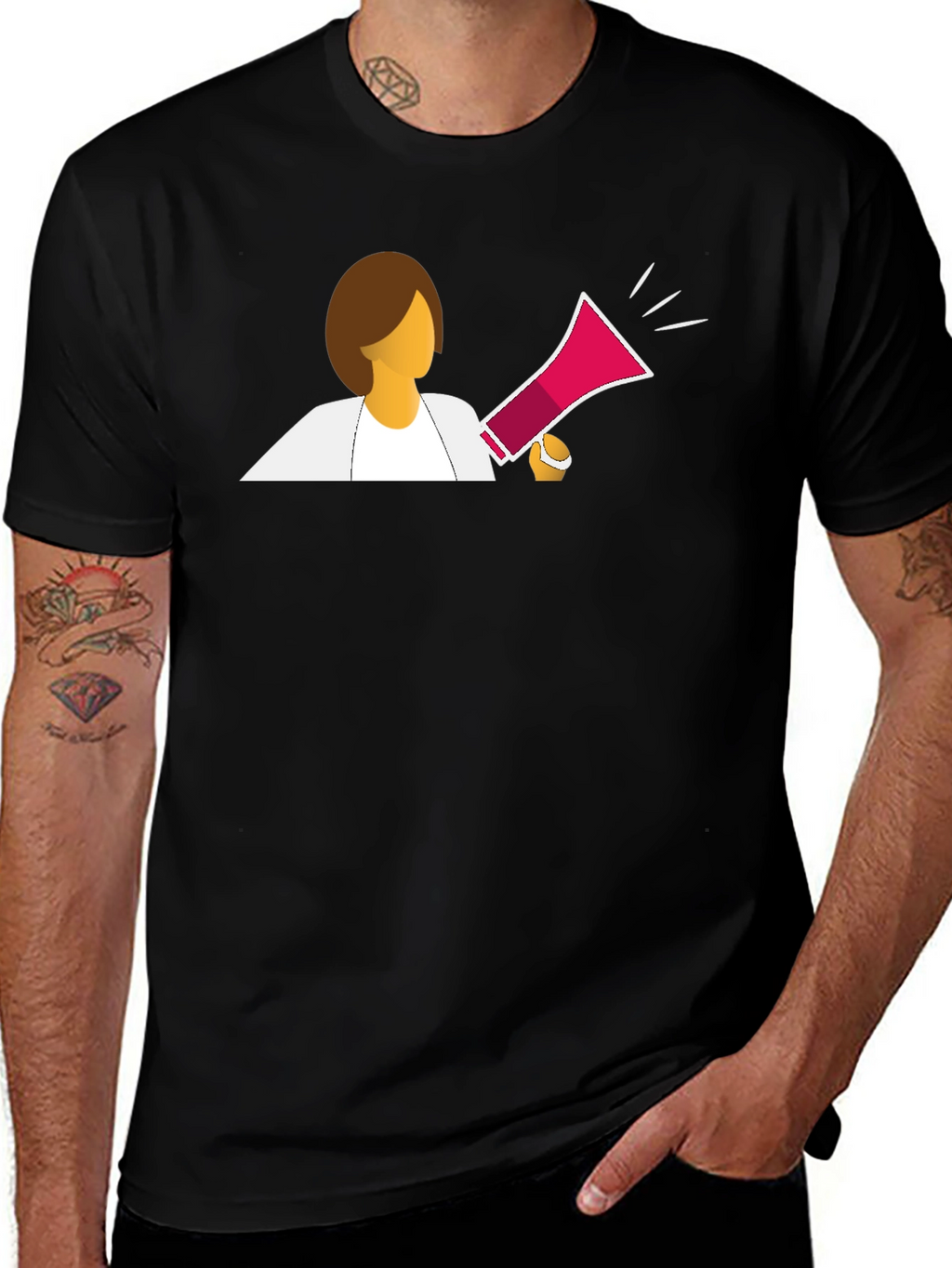 Empowered Woman T-Shirt - Bullhorn Graphic Tee