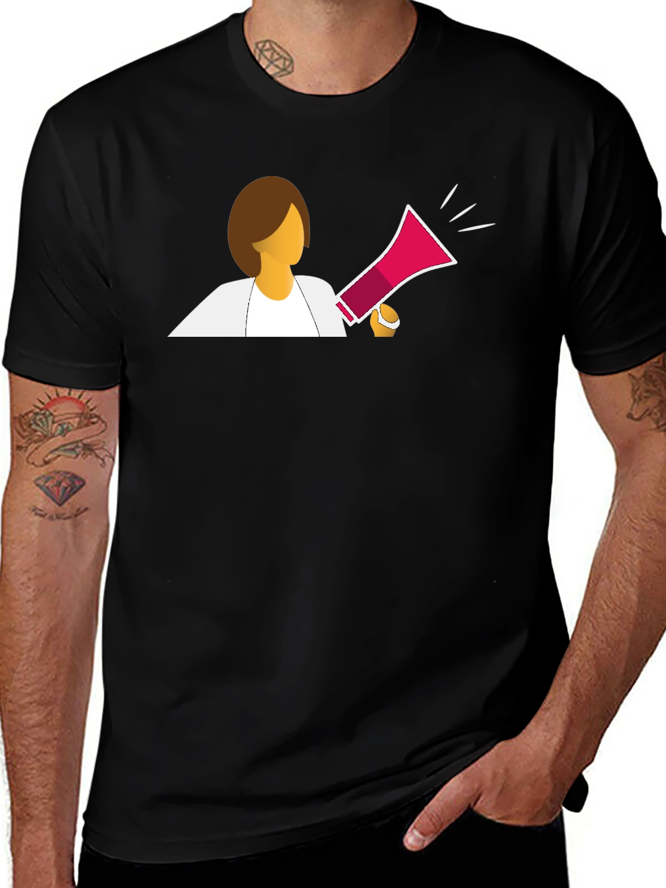 Empowered Woman T-Shirt - Bullhorn Graphic Tee