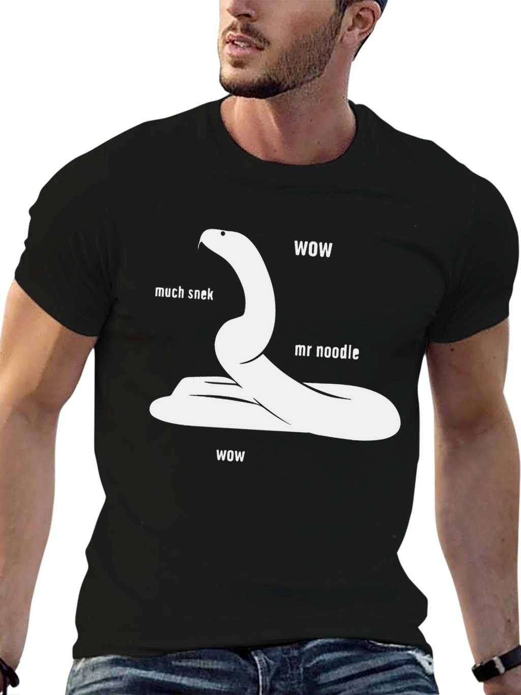 Funny Snake T-Shirt - Much Snek Mr. Noodle WOW!