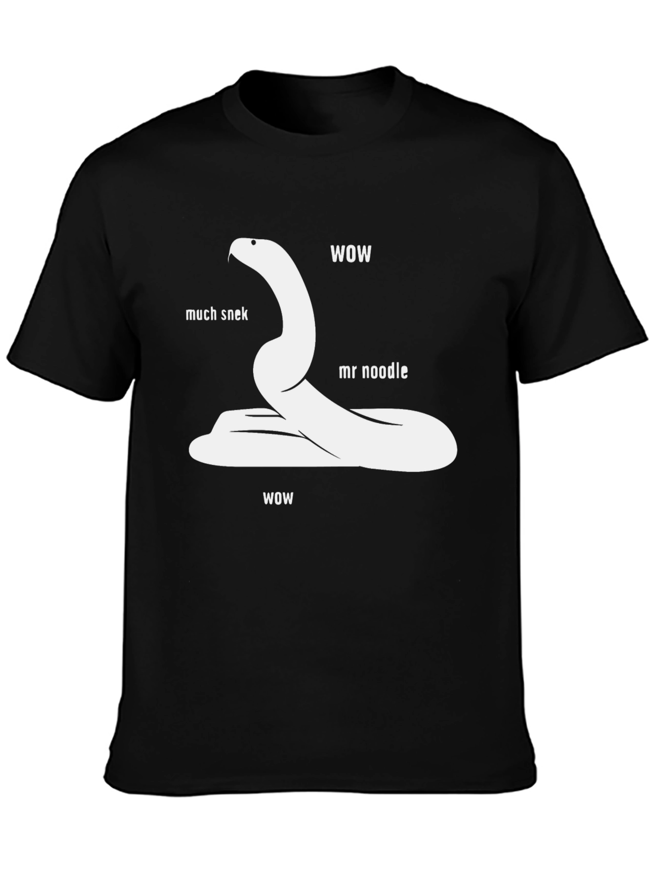 Funny Snake T-Shirt - Much Snek Mr. Noodle WOW!
