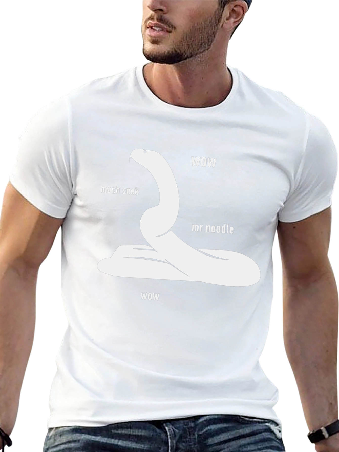 Funny Snake T-Shirt - Much Snek Mr. Noodle WOW!