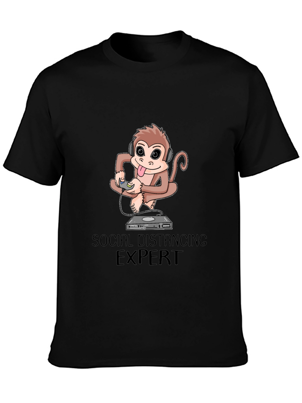 Social Distancing Expert Monkey Graphic Tee