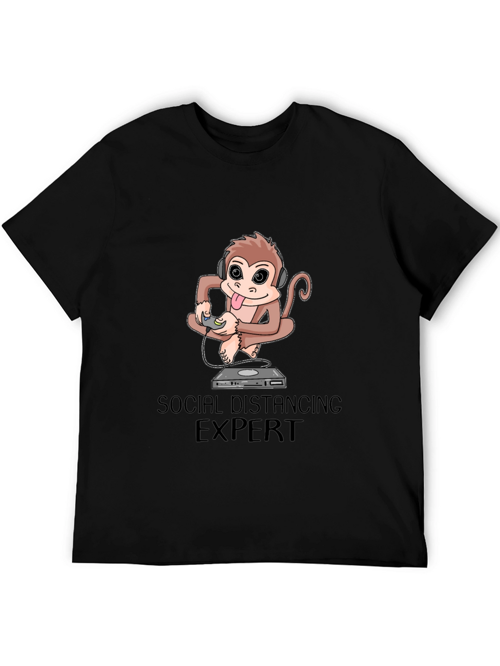 Social Distancing Expert Monkey Graphic Tee