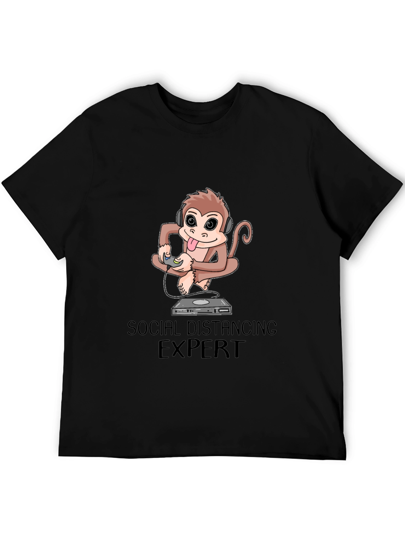 Social Distancing Expert Monkey Graphic Tee