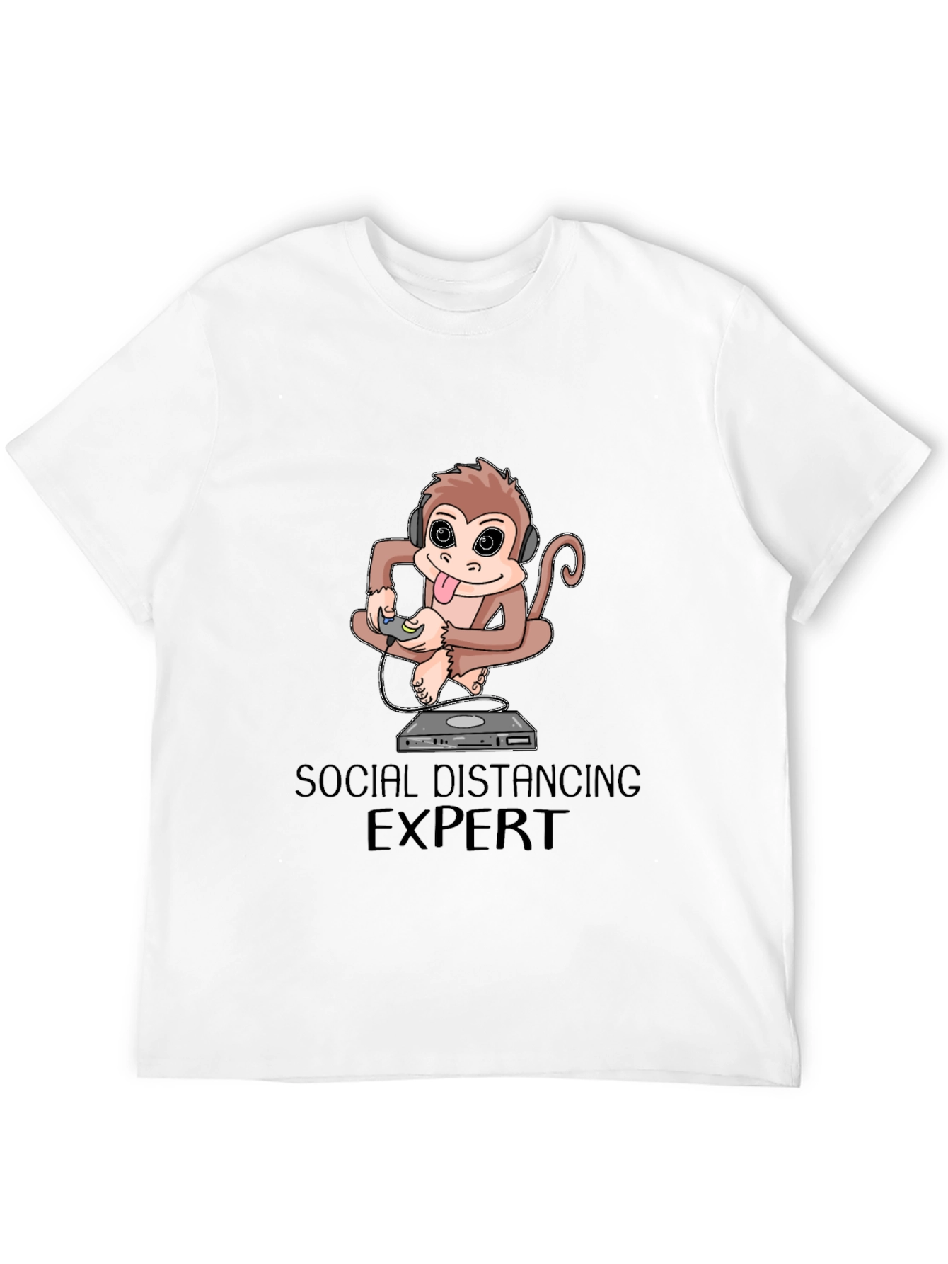 Social Distancing Expert Monkey Graphic Tee