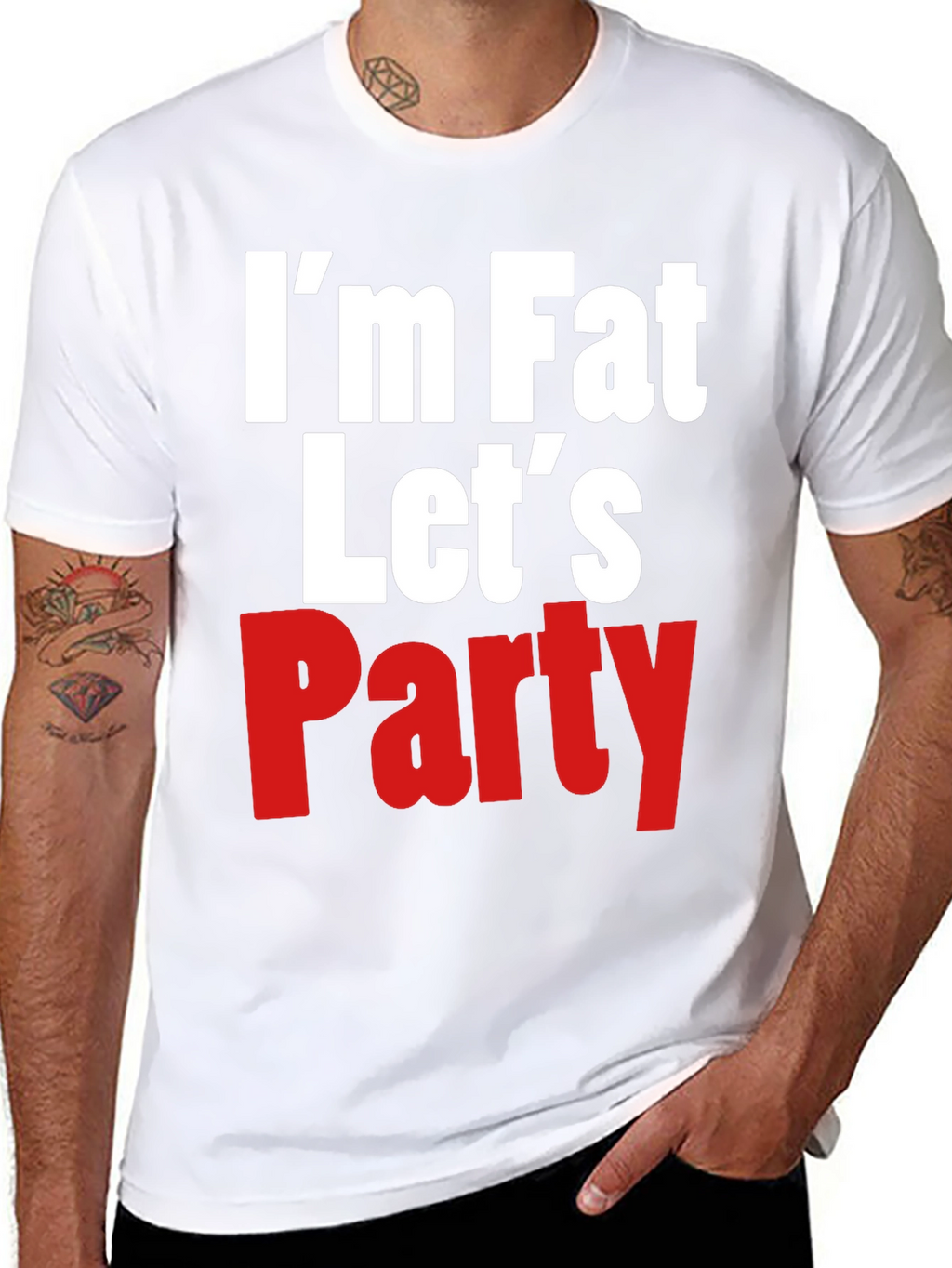 Im Fat Lets Party Graphic Tee