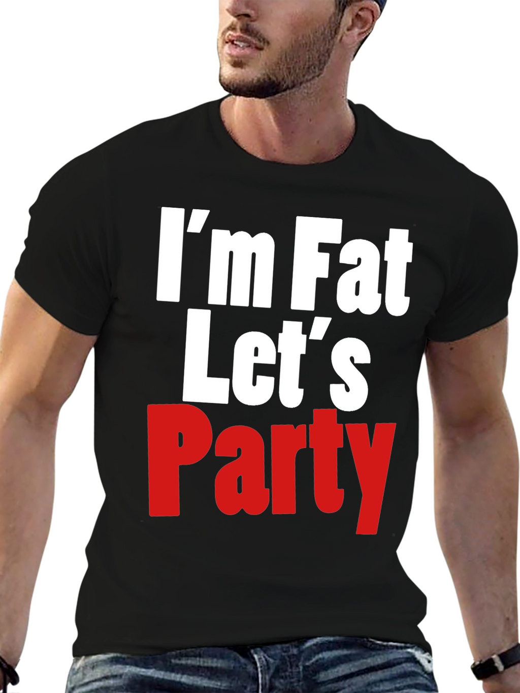 Im Fat Lets Party Graphic Tee