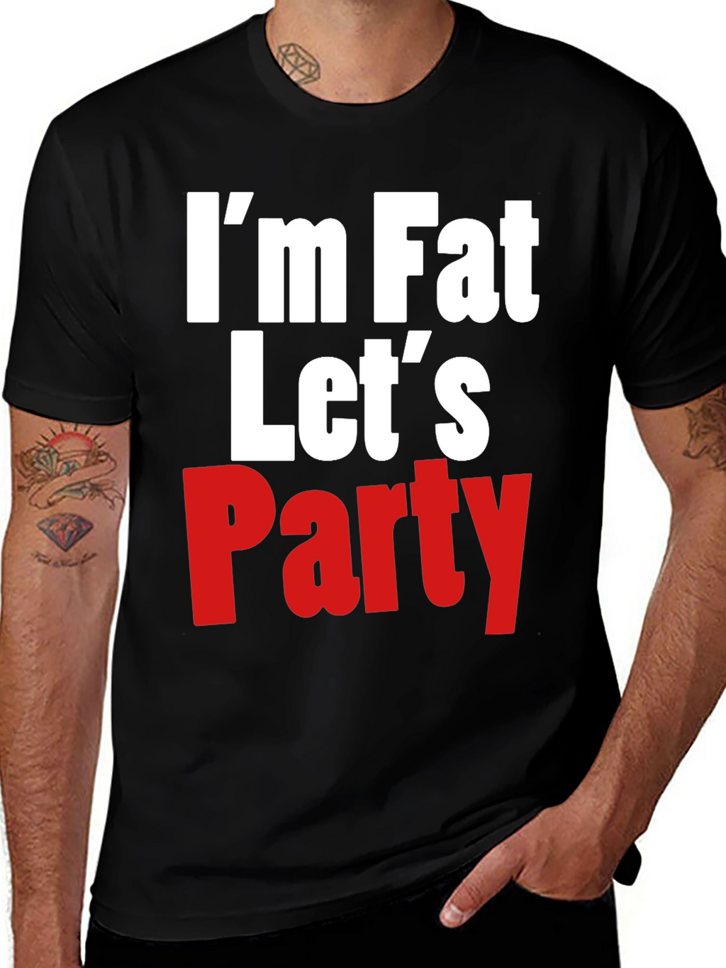 Im Fat Lets Party Graphic Tee