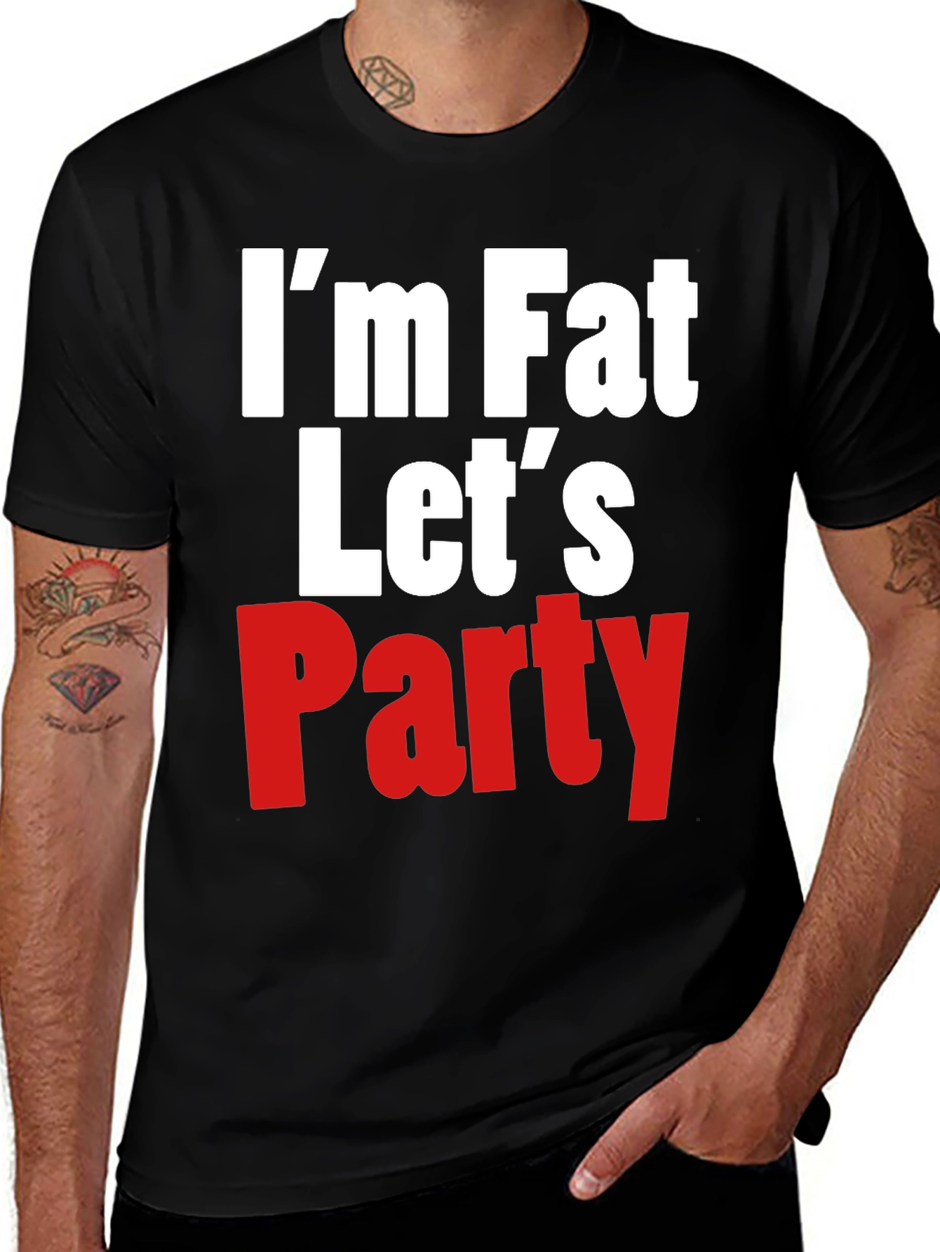 Im Fat Lets Party Graphic Tee