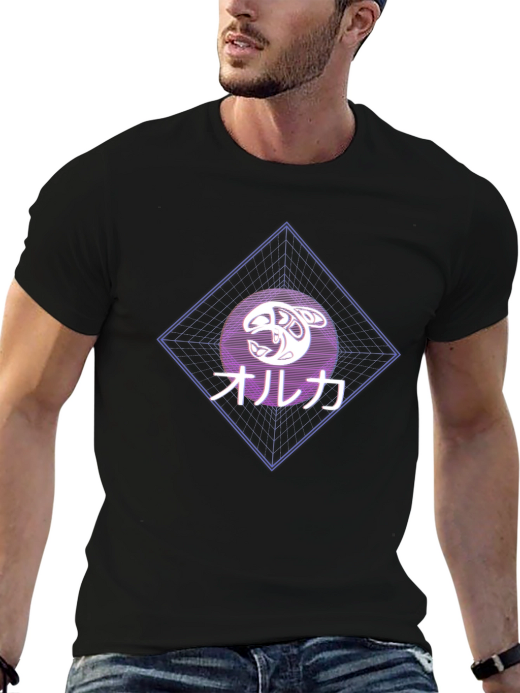 Orca Japanese Style Graphic T-Shirt