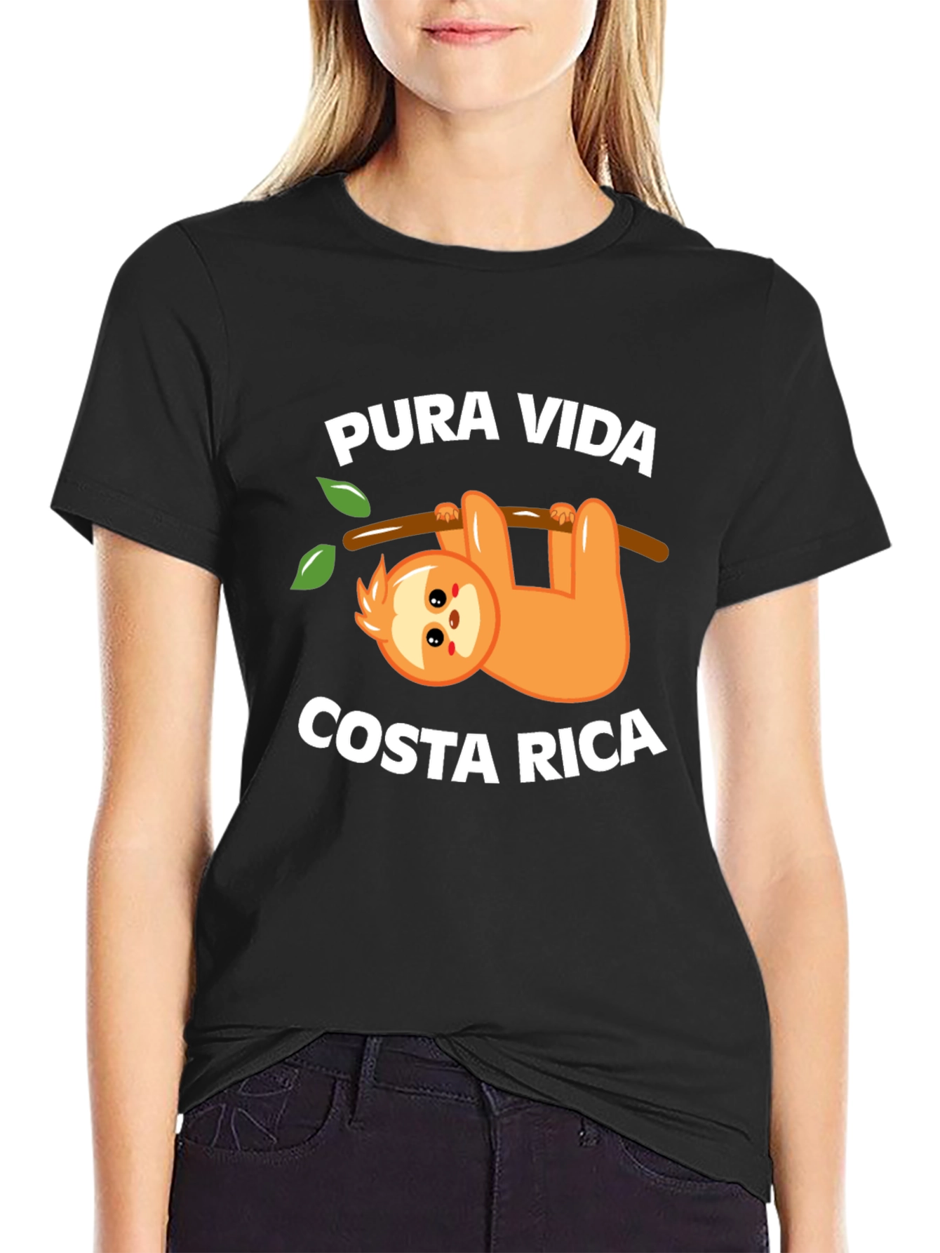 Pura Vida Costa Rica Sloth Graphic T-Shirt