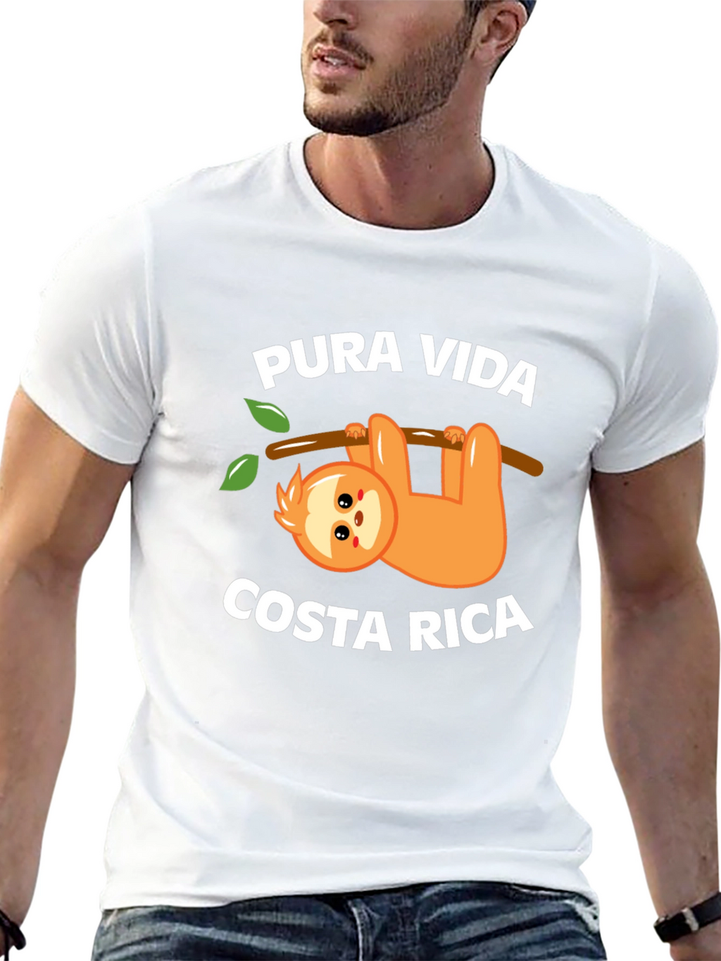 Pura Vida Costa Rica Sloth Graphic T-Shirt