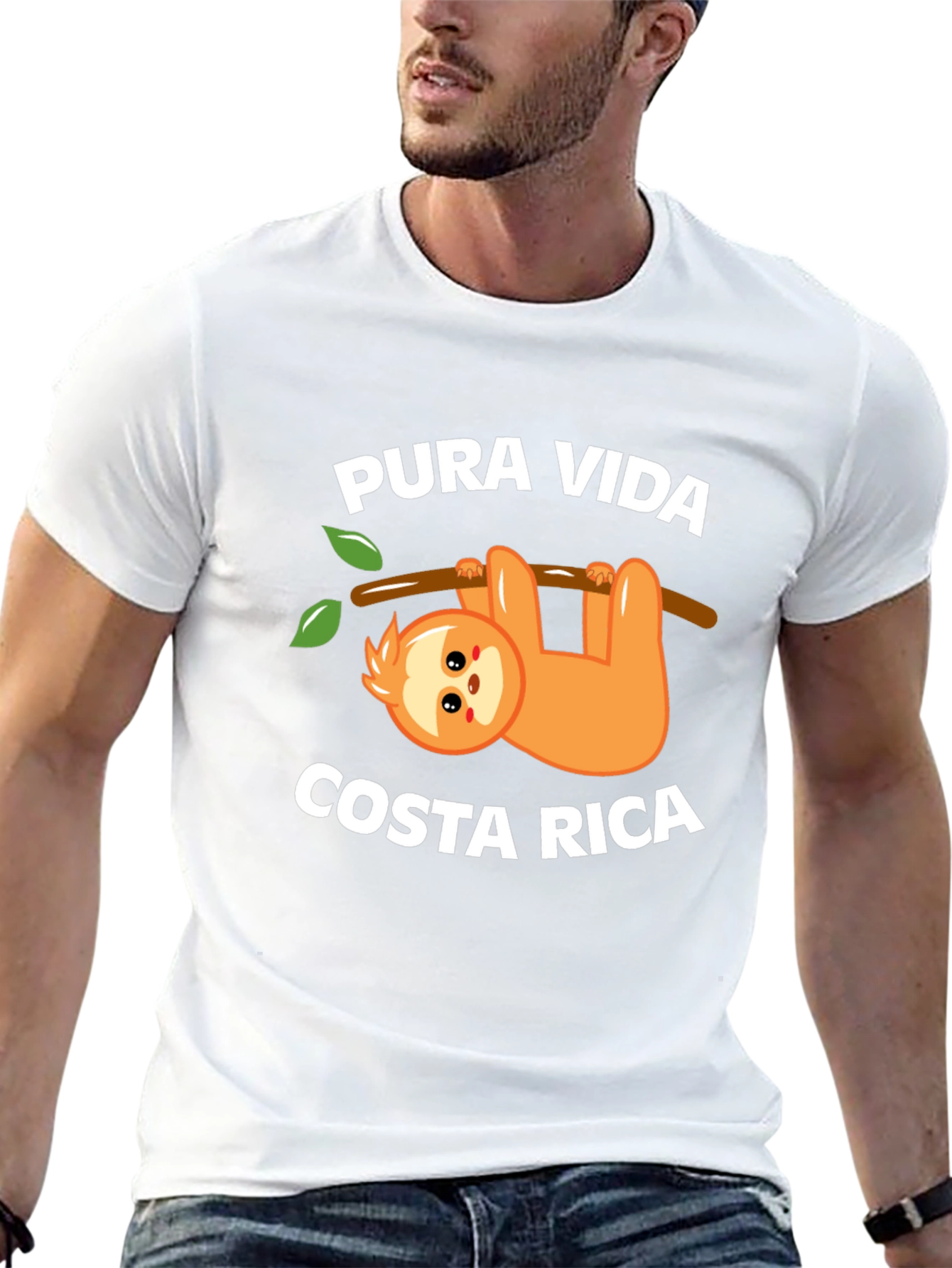 Pura Vida Costa Rica Sloth Graphic T-Shirt
