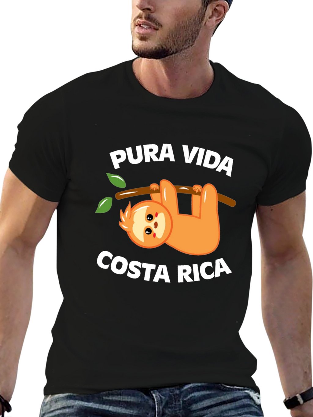 Pura Vida Costa Rica Sloth Graphic T-Shirt