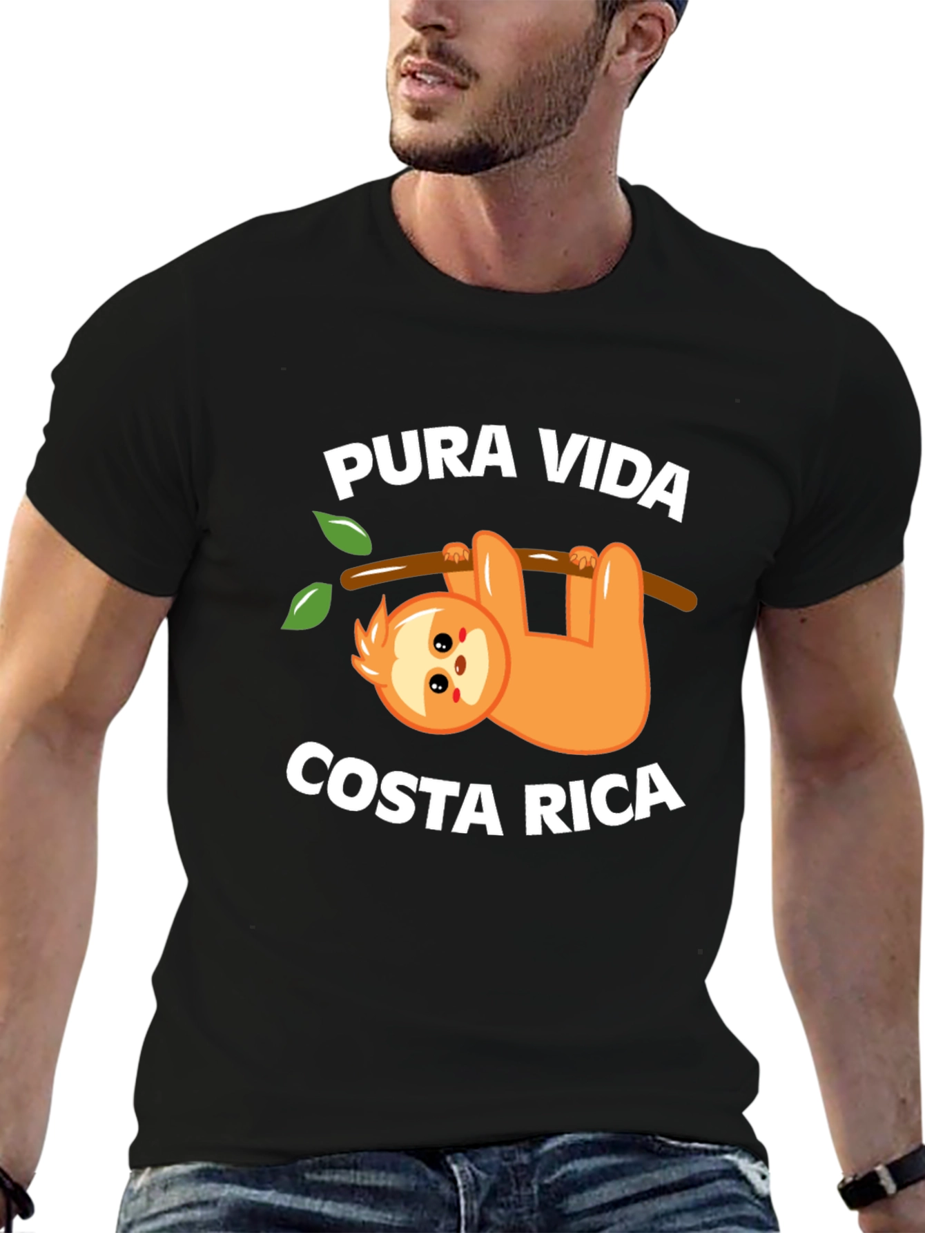 Pura Vida Costa Rica Sloth Graphic T-Shirt